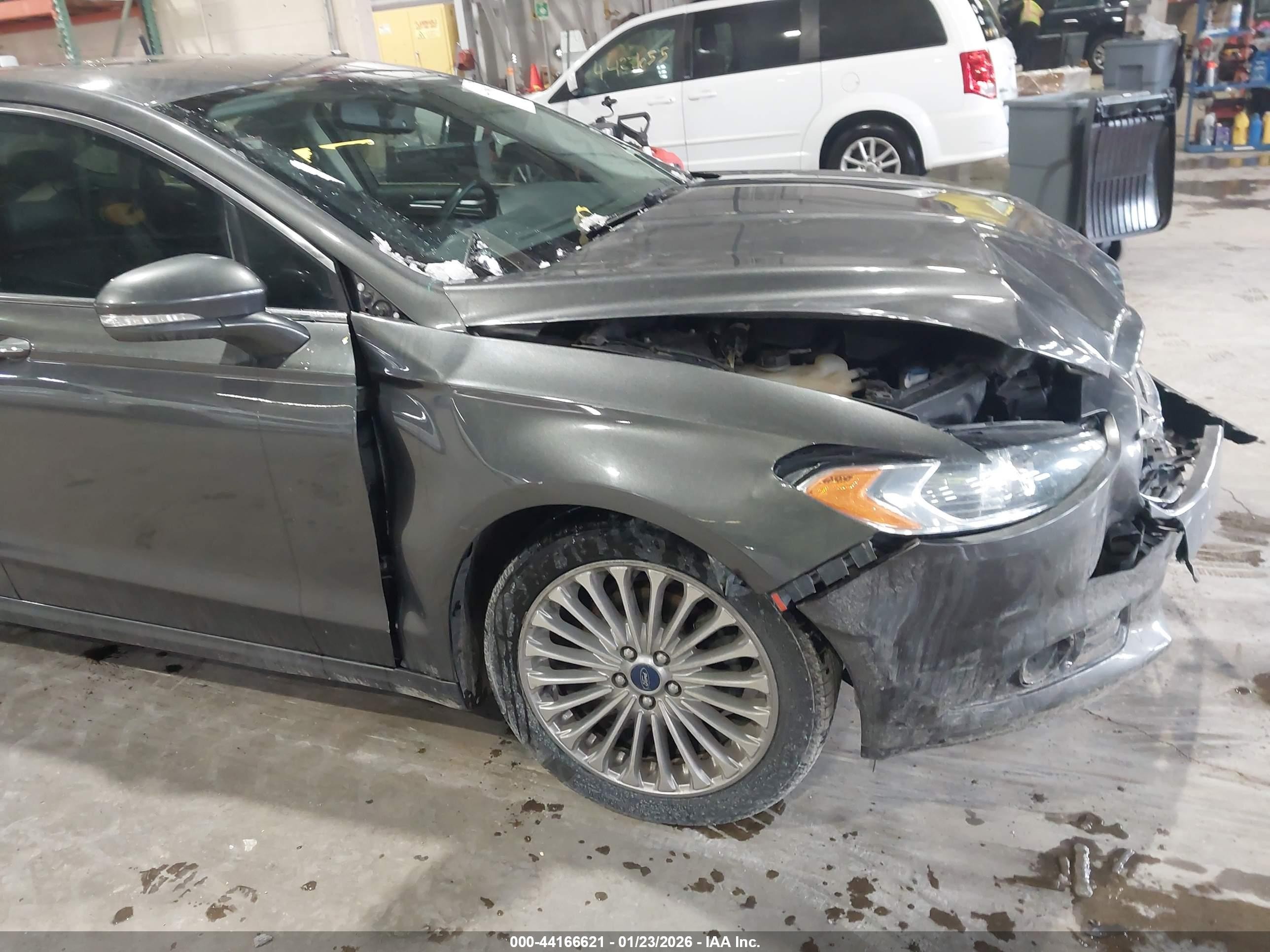 2015 Ford Fusion Titanium Gray vin: 3FA6P0K95FR227507