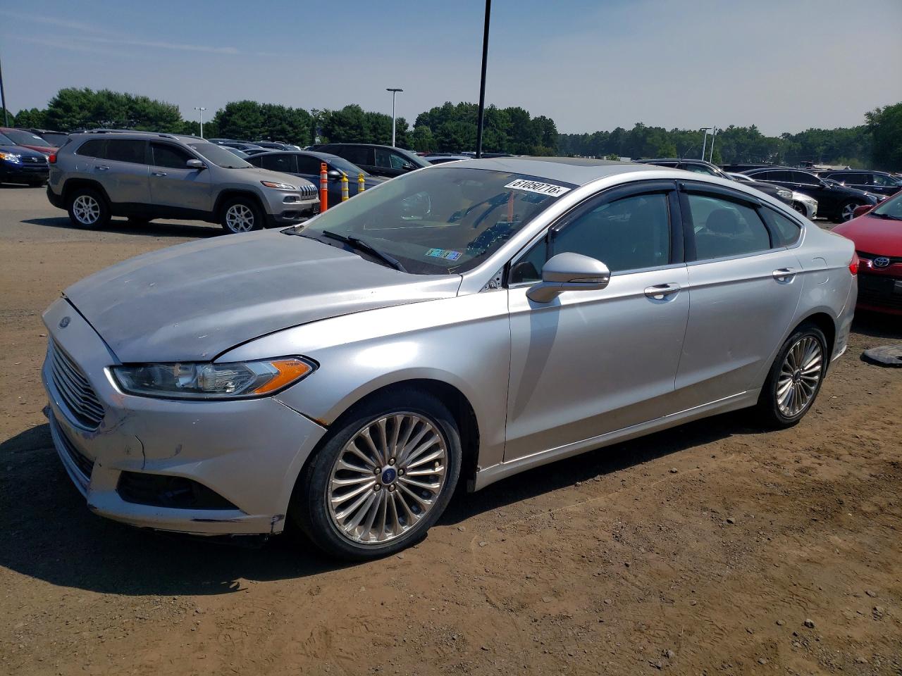 2015 Ford Fusion Titanium Серебряный vin: 3FA6P0K95FR268011