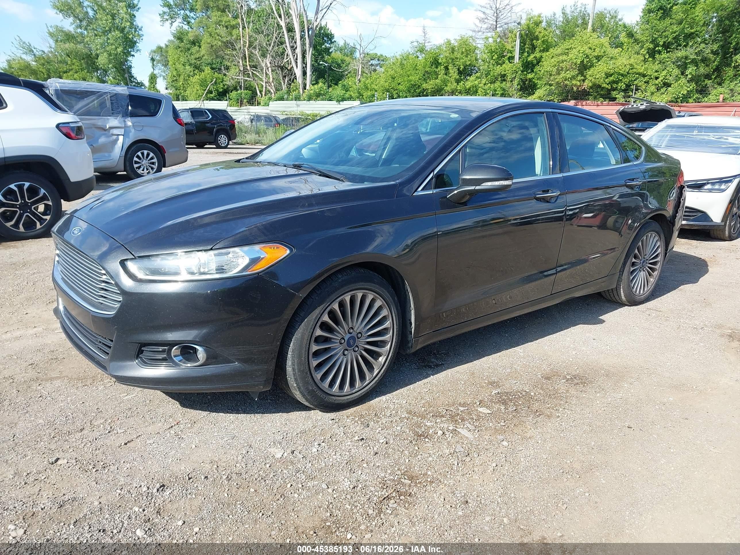 2015 Ford Fusion Titanium Gray vin: 3FA6P0K95FR303291