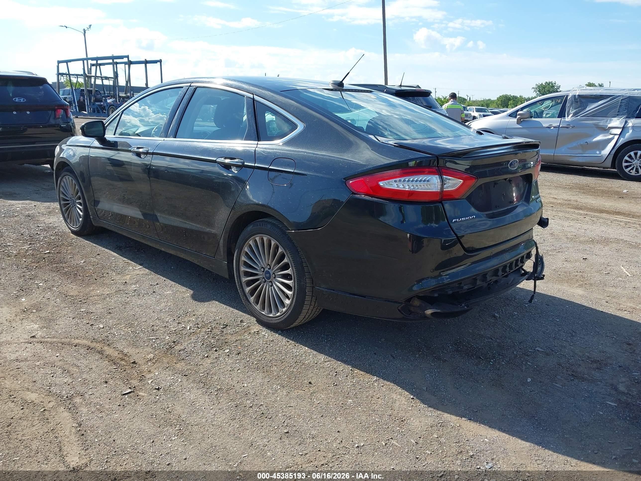 2015 Ford Fusion Titanium Gray vin: 3FA6P0K95FR303291
