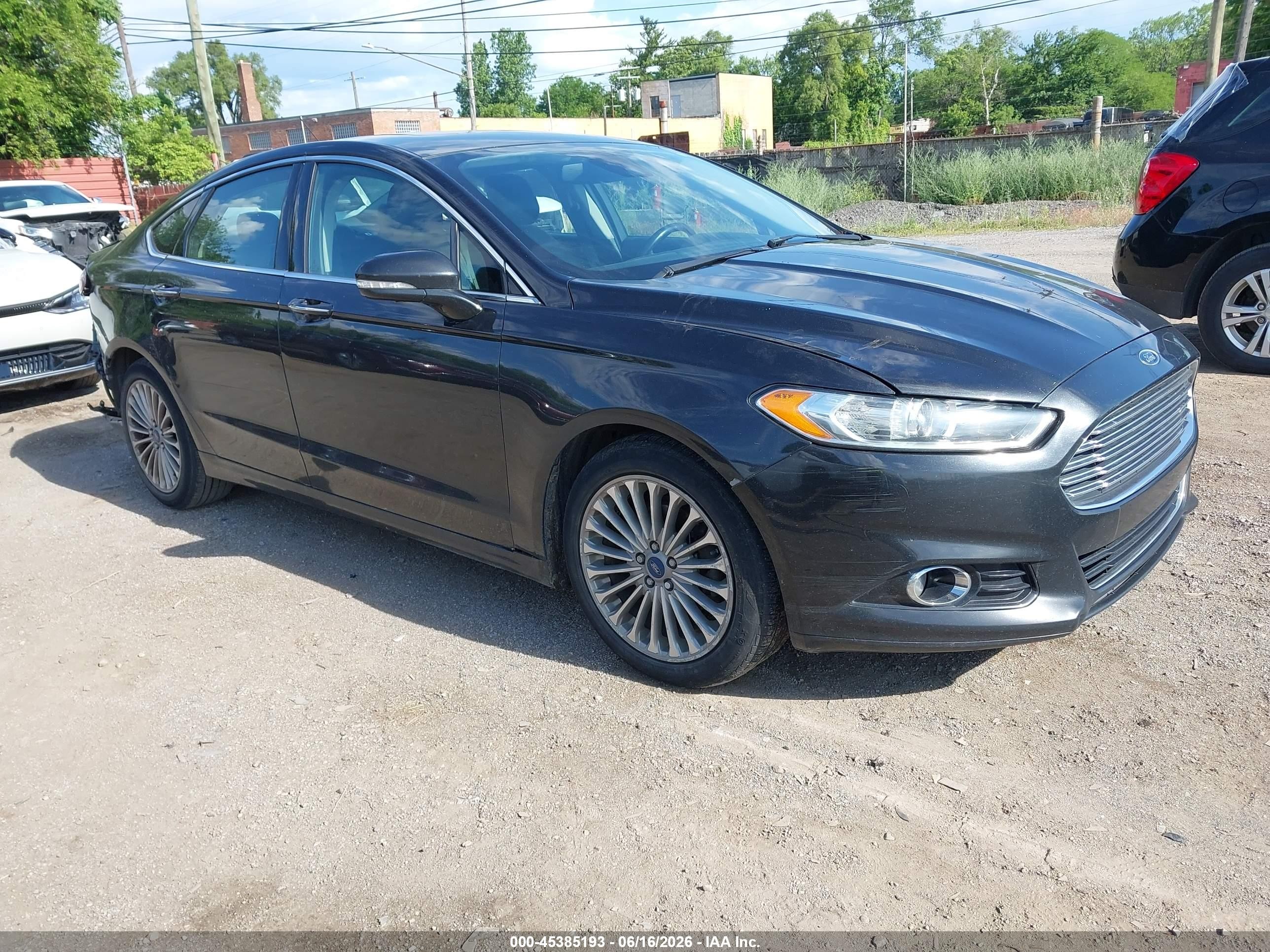 2015 Ford Fusion Titanium Gray vin: 3FA6P0K95FR303291
