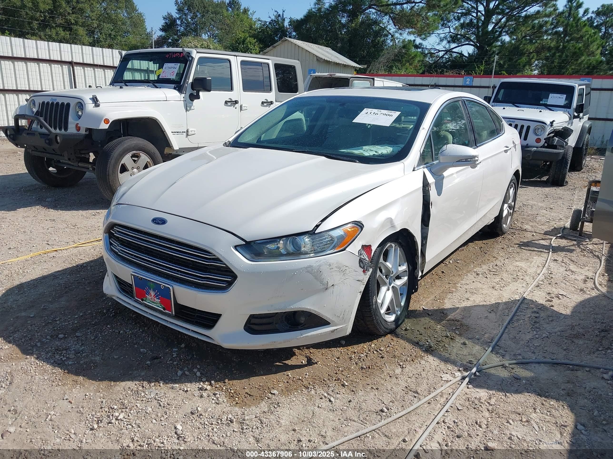 2015 Ford Fusion Titanium White vin: 3FA6P0K95FR307342