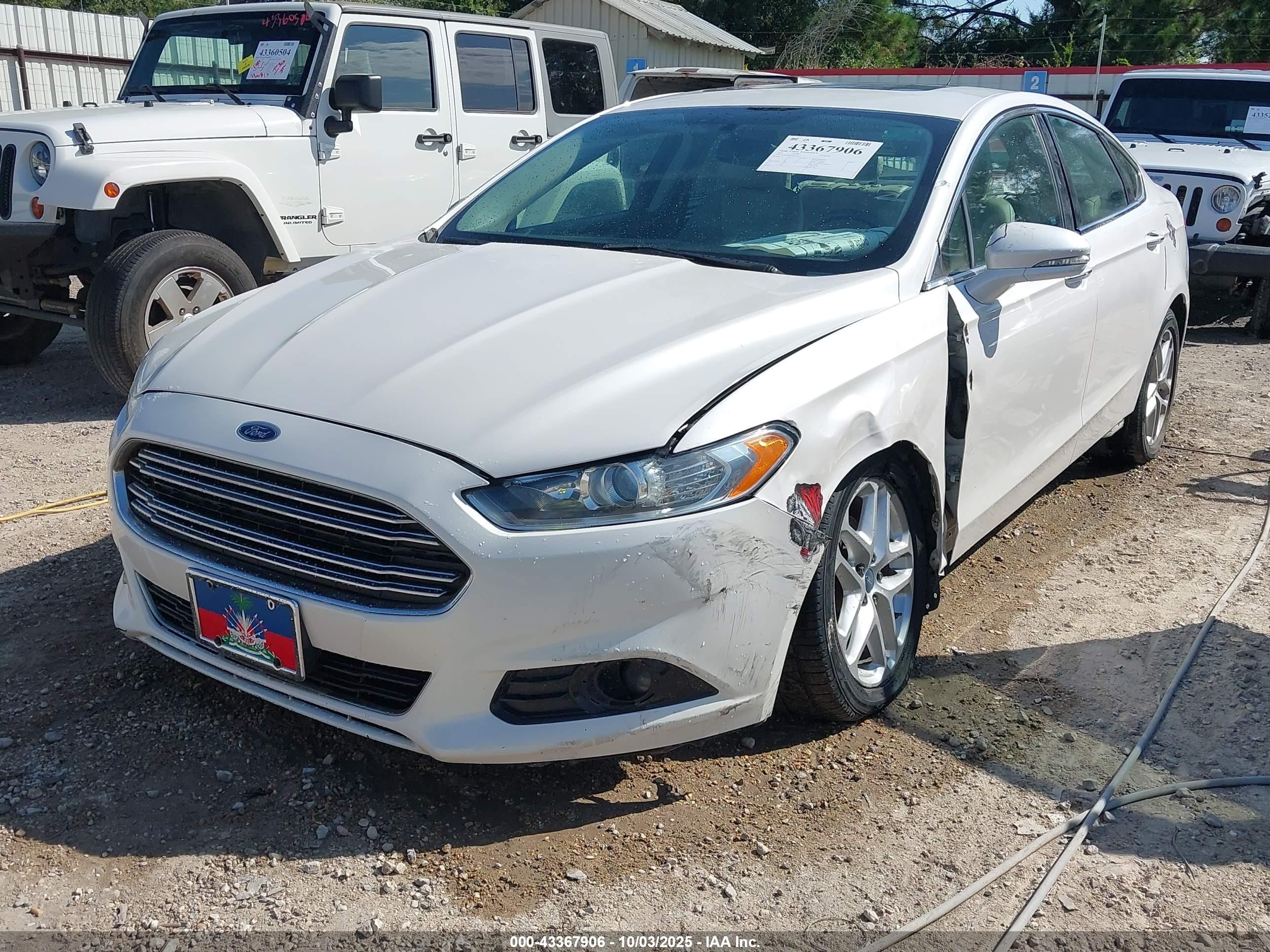 2015 Ford Fusion Titanium White vin: 3FA6P0K95FR307342