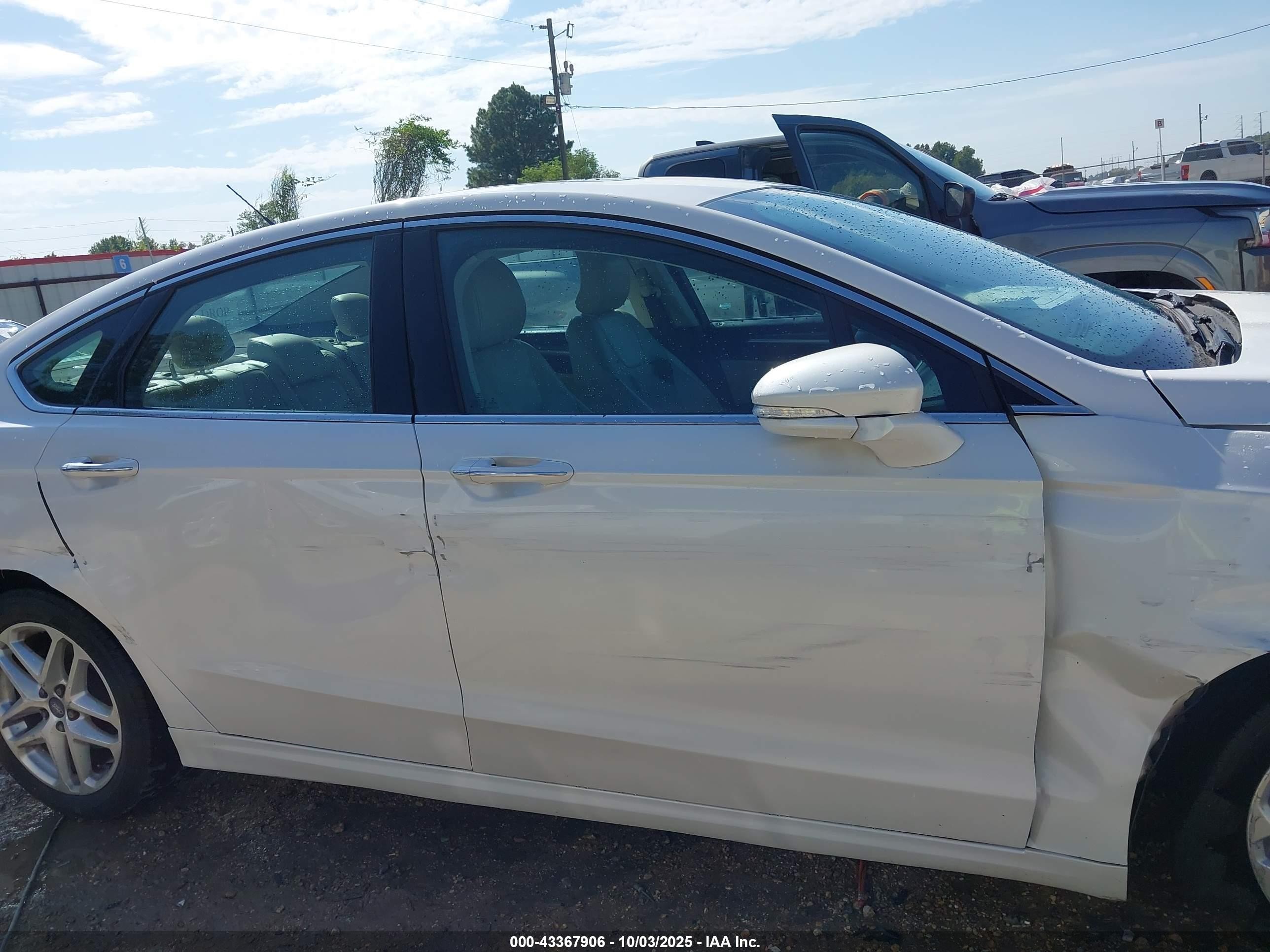 2015 Ford Fusion Titanium White vin: 3FA6P0K95FR307342