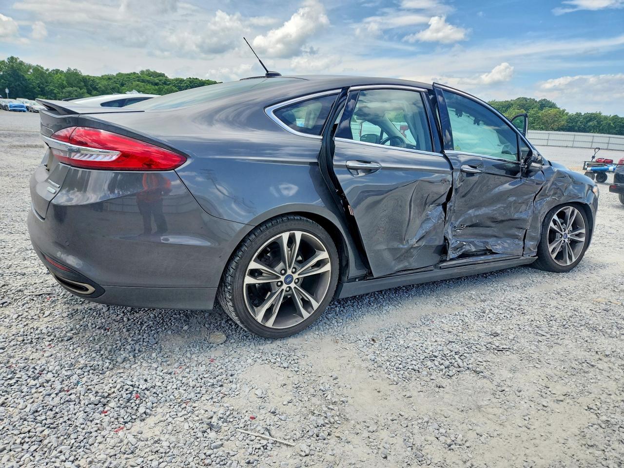 2017 Ford Fusion Titanium Gray vin: 3FA6P0K95HR351716