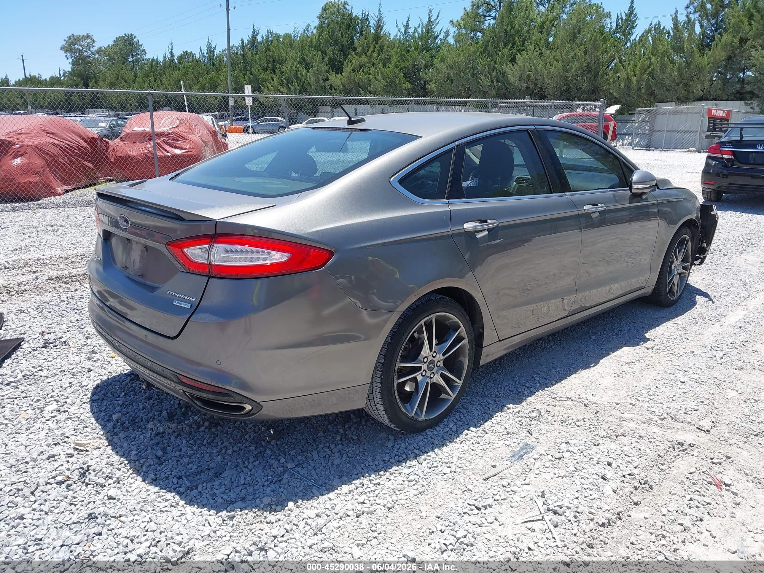2013 Ford Fusion Titanium Gray vin: 3FA6P0K96DR116882