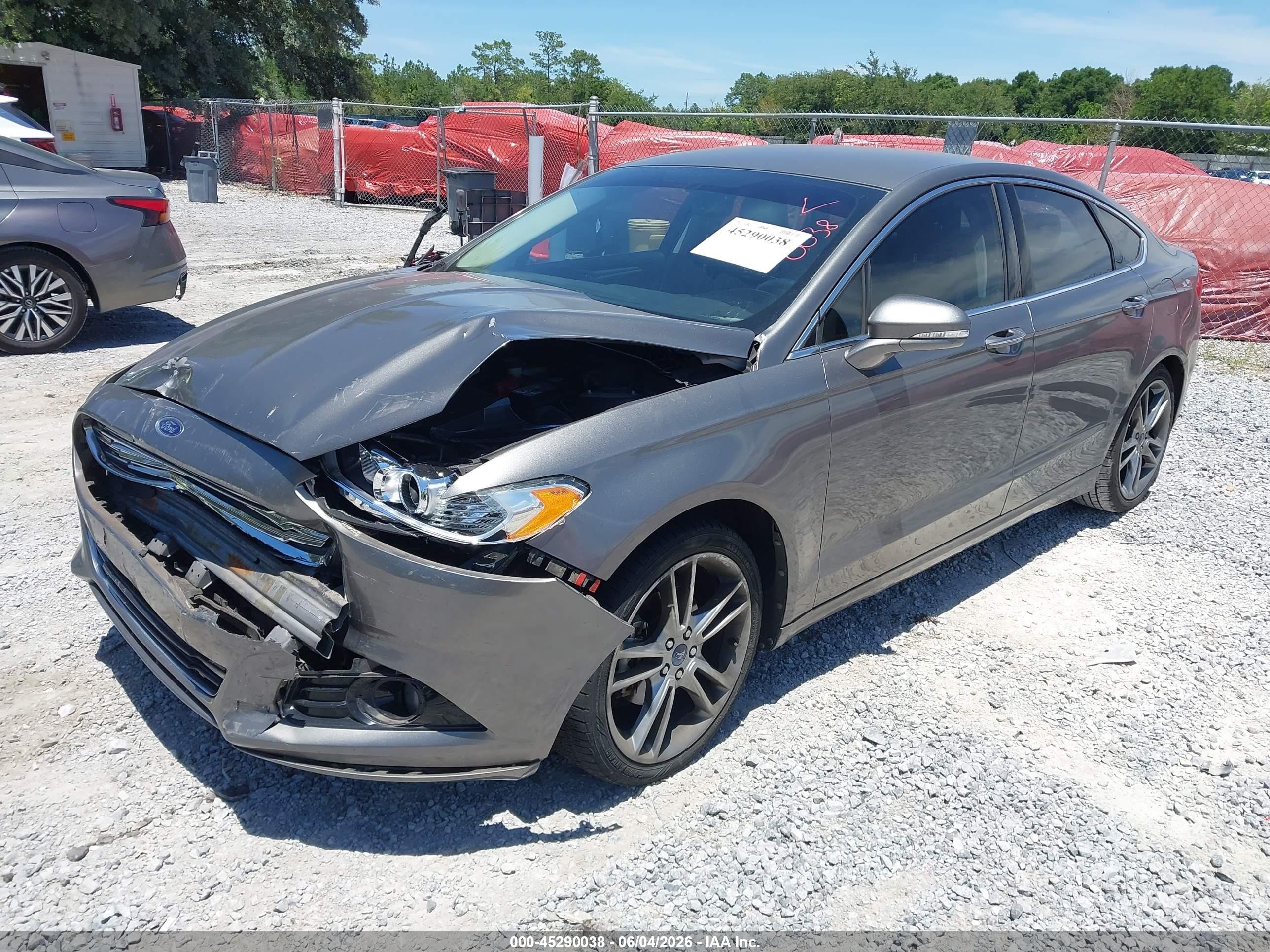 2013 Ford Fusion Titanium Gray vin: 3FA6P0K96DR116882