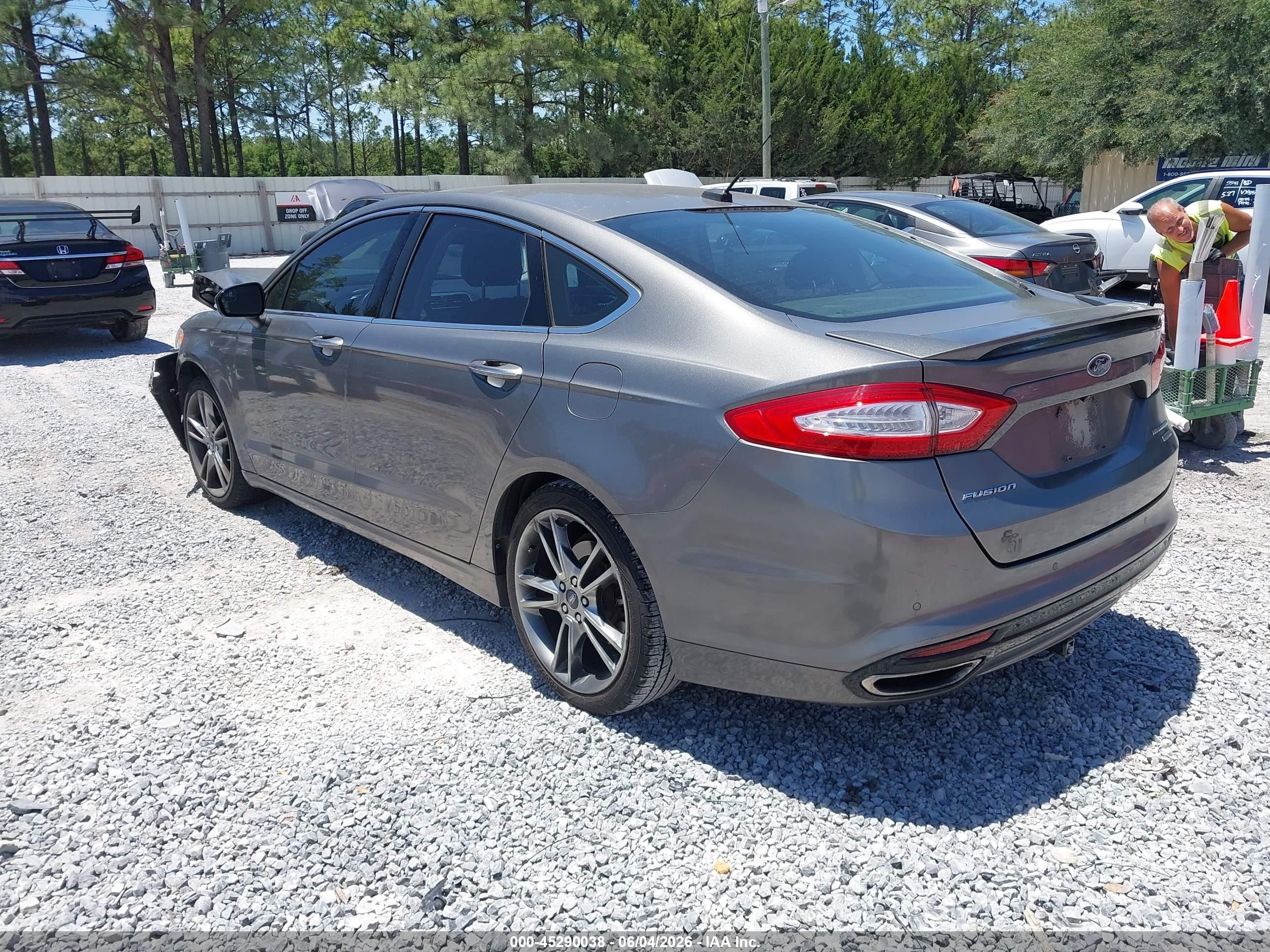 2013 Ford Fusion Titanium Gray vin: 3FA6P0K96DR116882