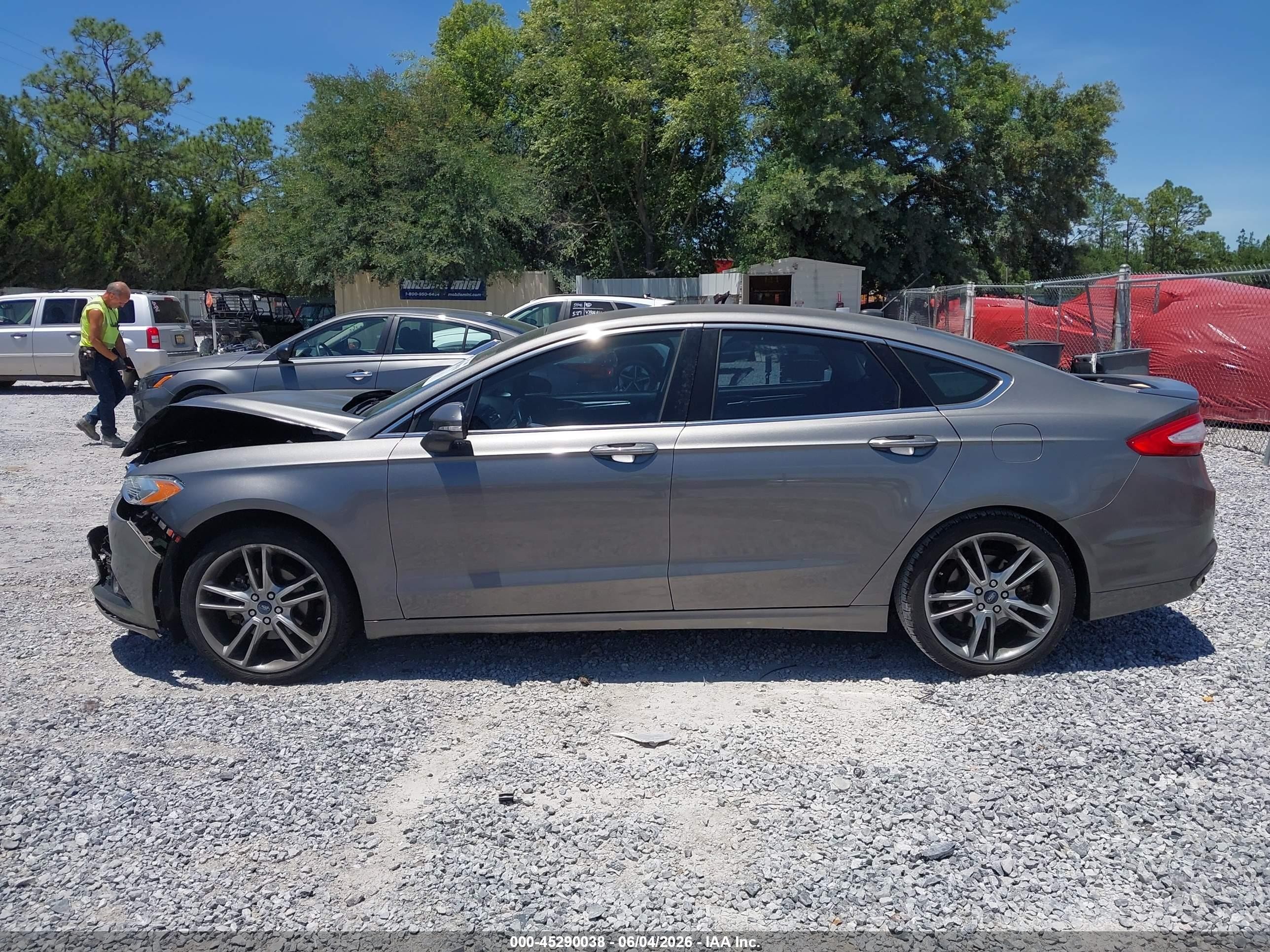 2013 Ford Fusion Titanium Gray vin: 3FA6P0K96DR116882