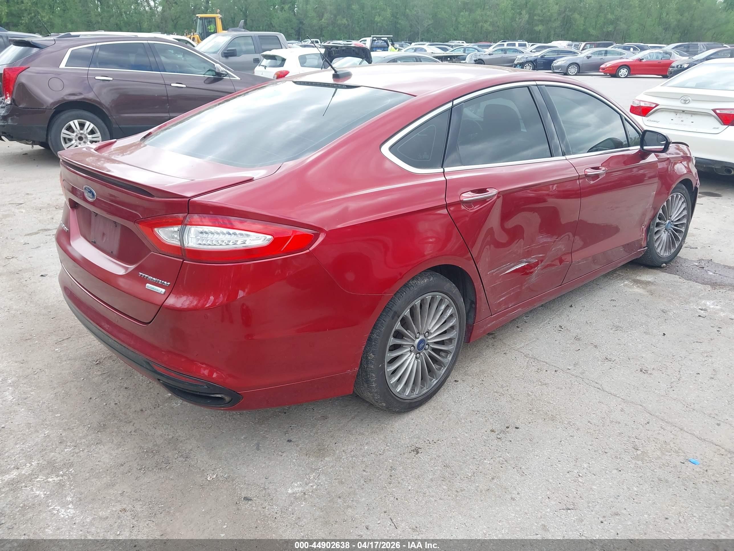 2013 Ford Fusion Titanium Red vin: 3FA6P0K96DR124139