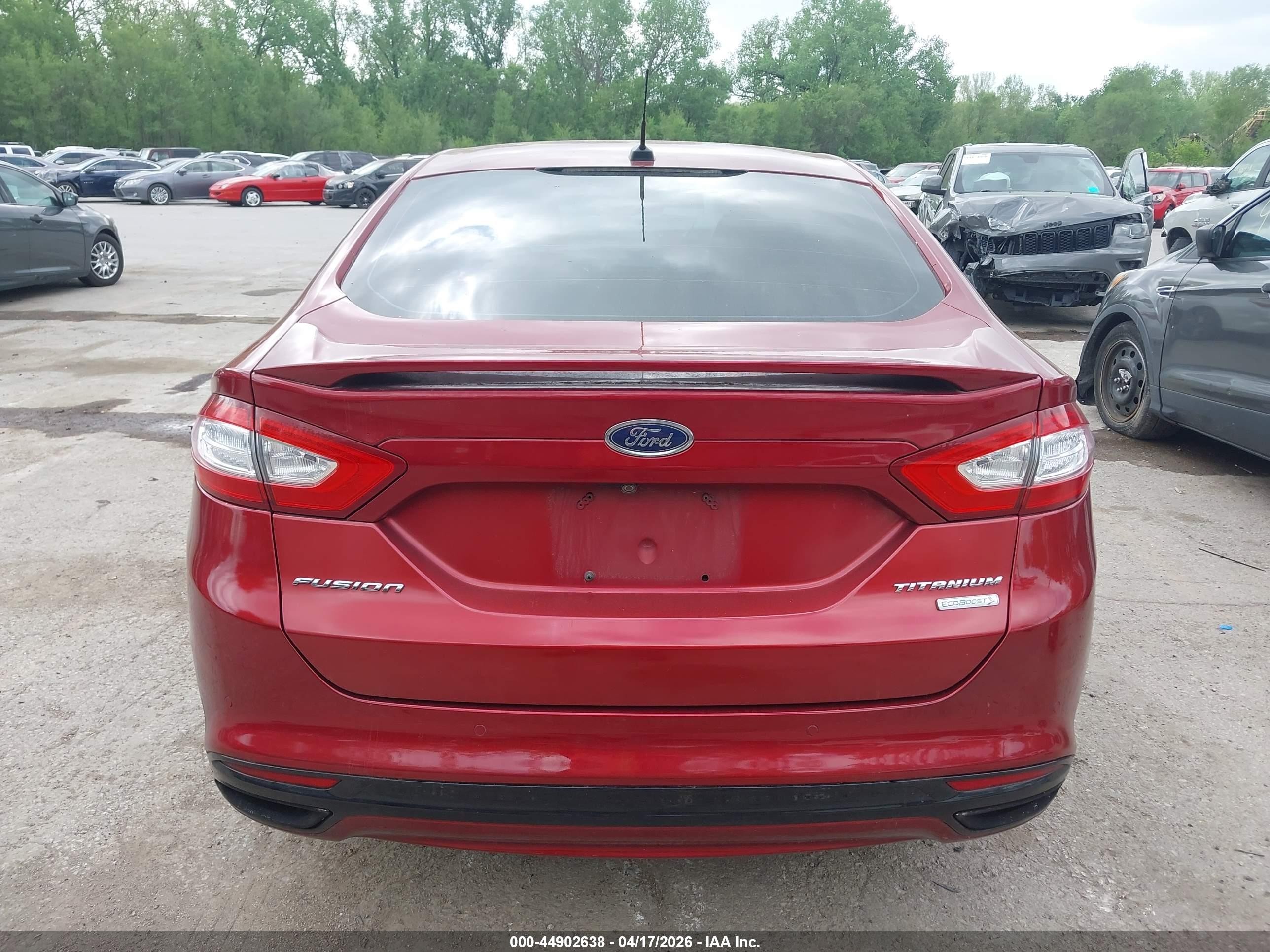2013 Ford Fusion Titanium Red vin: 3FA6P0K96DR124139