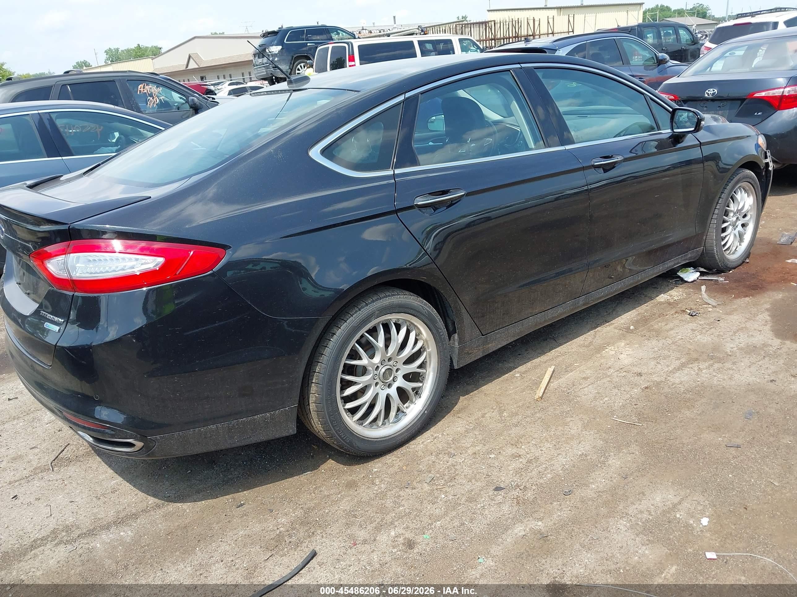 2013 Ford Fusion Titanium Black vin: 3FA6P0K96DR124609