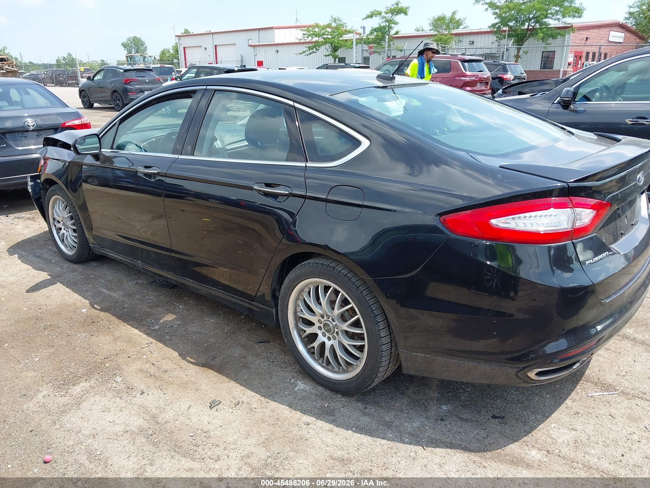 2013 Ford Fusion Titanium Black vin: 3FA6P0K96DR124609