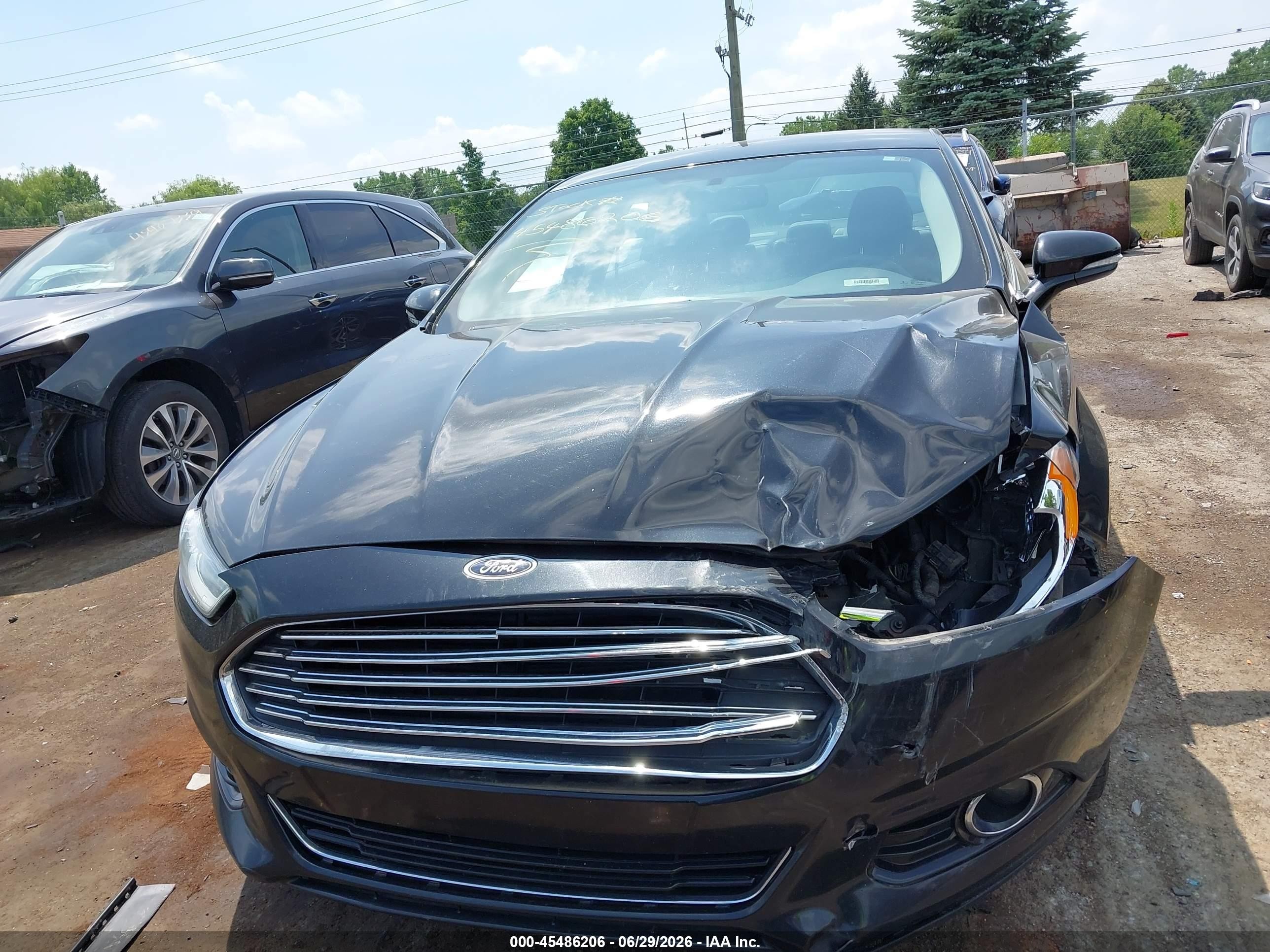 2013 Ford Fusion Titanium Black vin: 3FA6P0K96DR124609