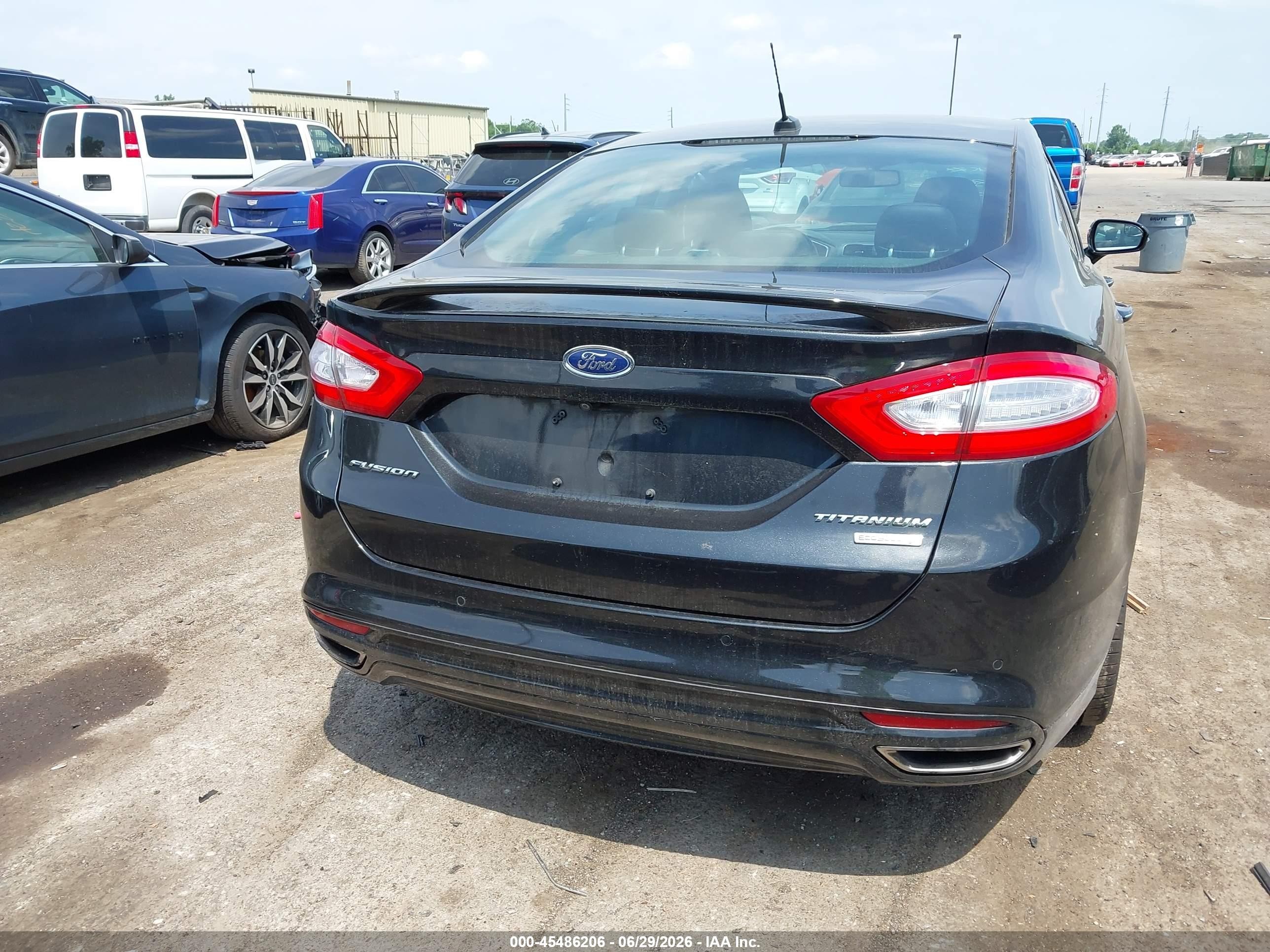 2013 Ford Fusion Titanium Black vin: 3FA6P0K96DR124609