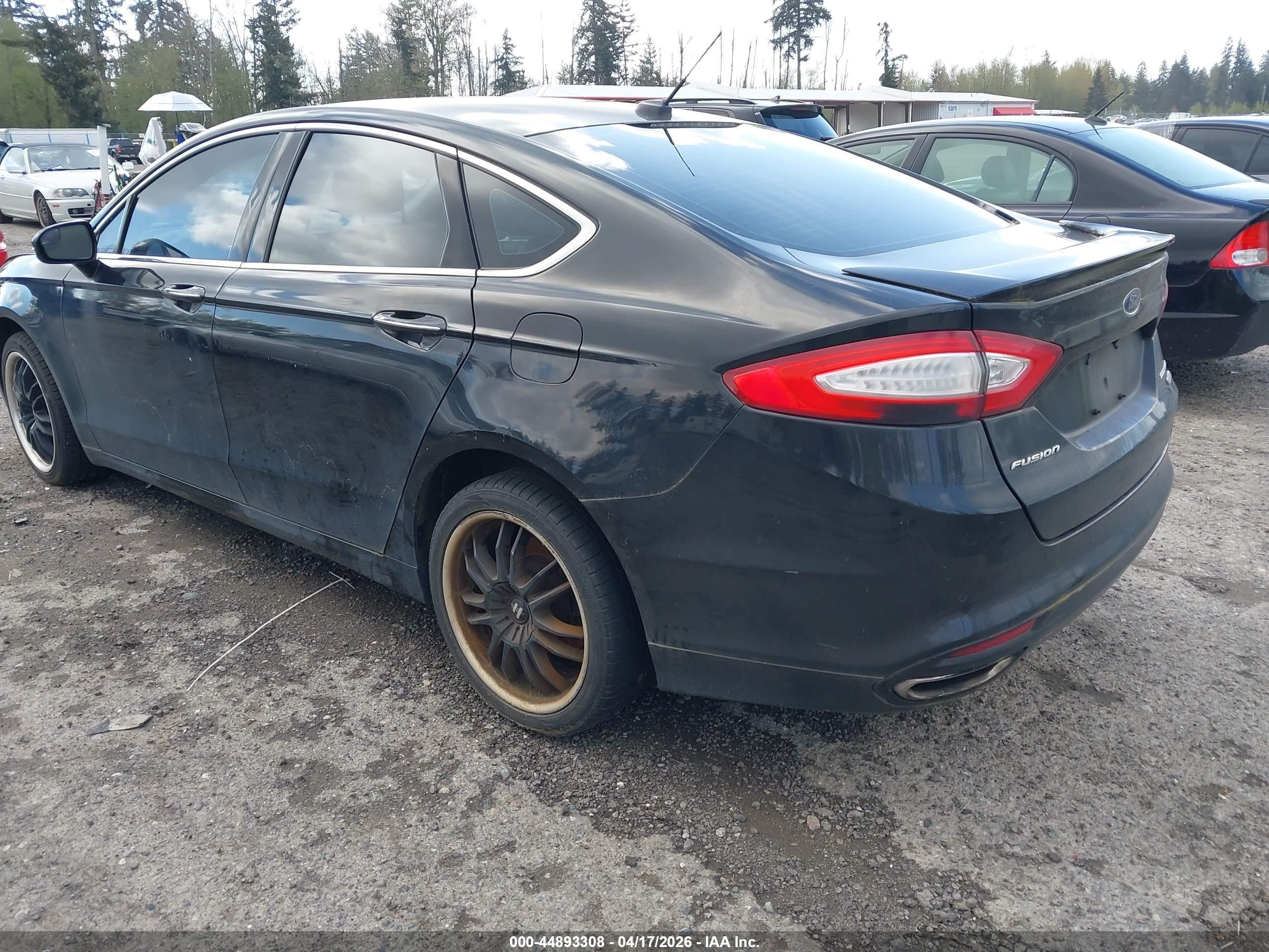 2013 Ford Fusion Titanium Черный vin: 3FA6P0K96DR128885