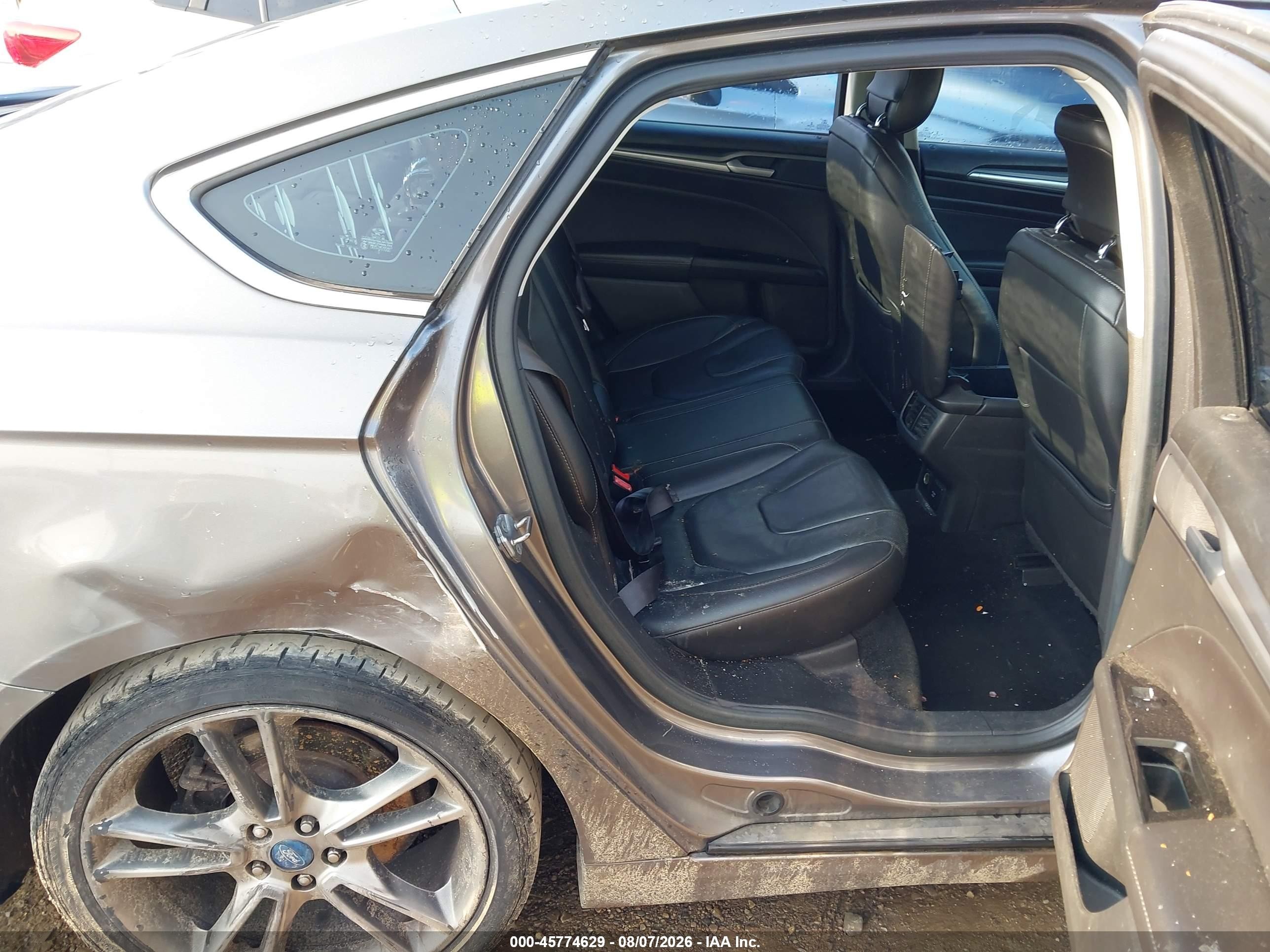 2013 Ford Fusion Titanium Серый vin: 3FA6P0K96DR134721