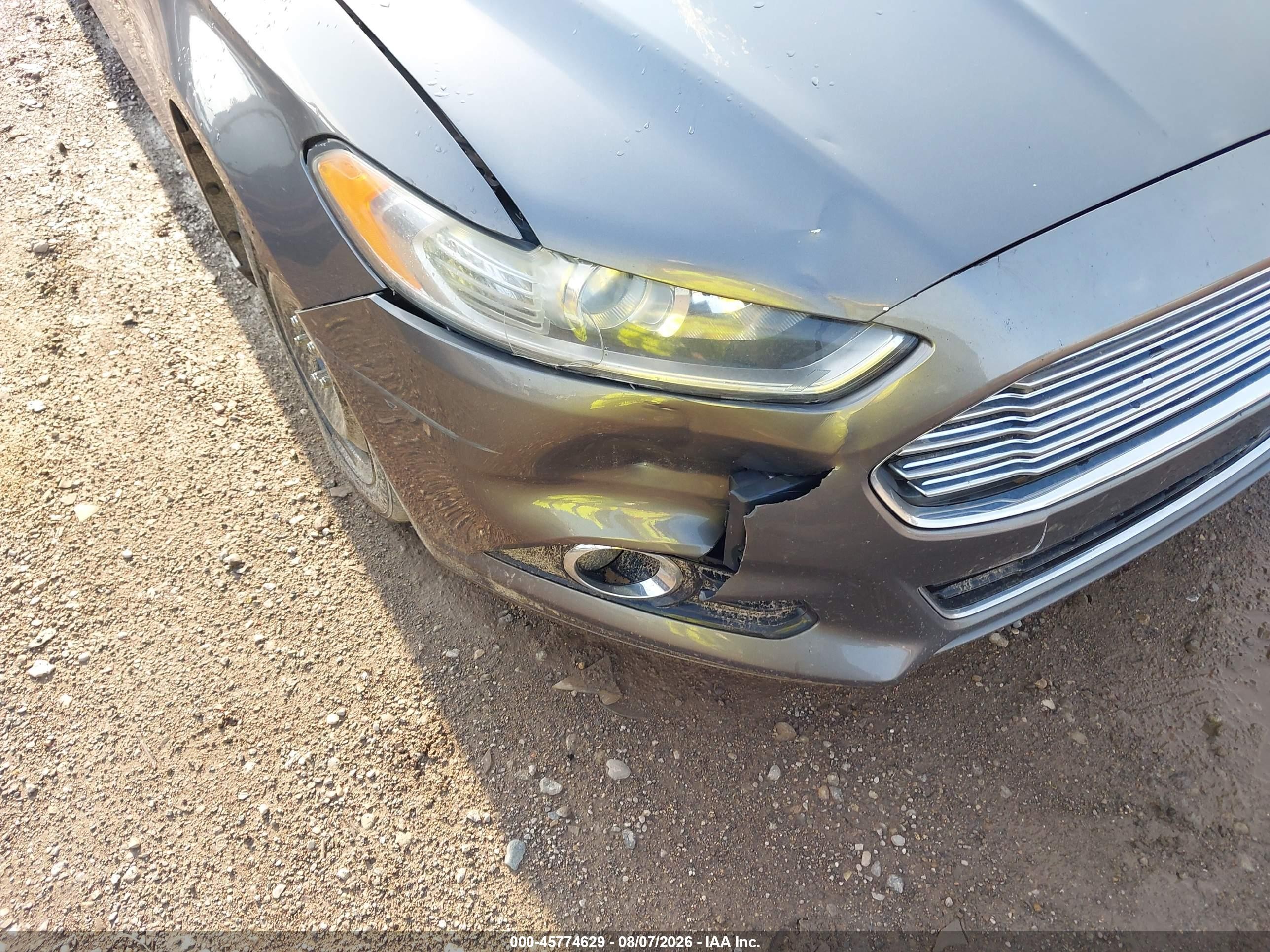 2013 Ford Fusion Titanium Серый vin: 3FA6P0K96DR134721