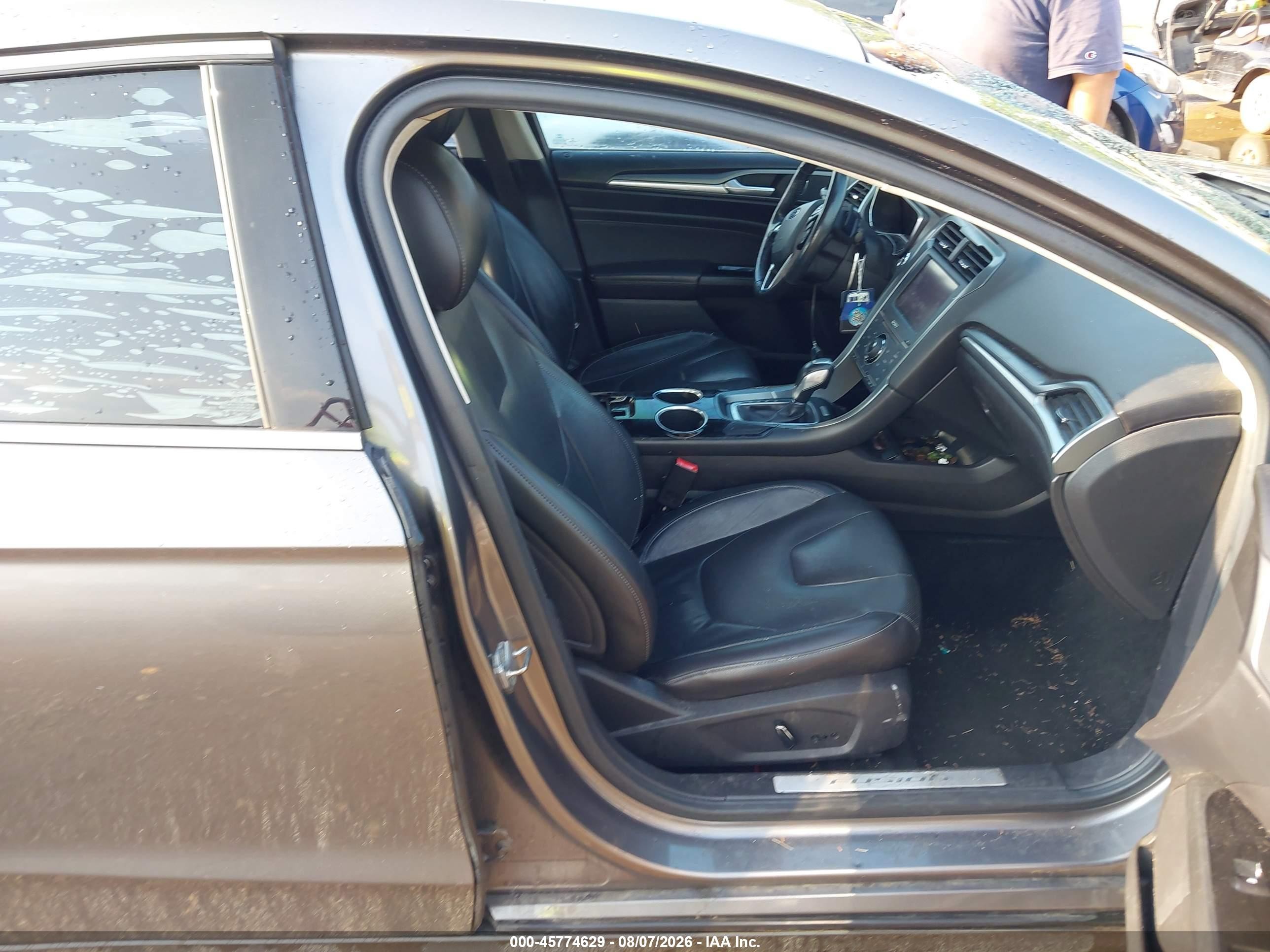 2013 Ford Fusion Titanium Серый vin: 3FA6P0K96DR134721