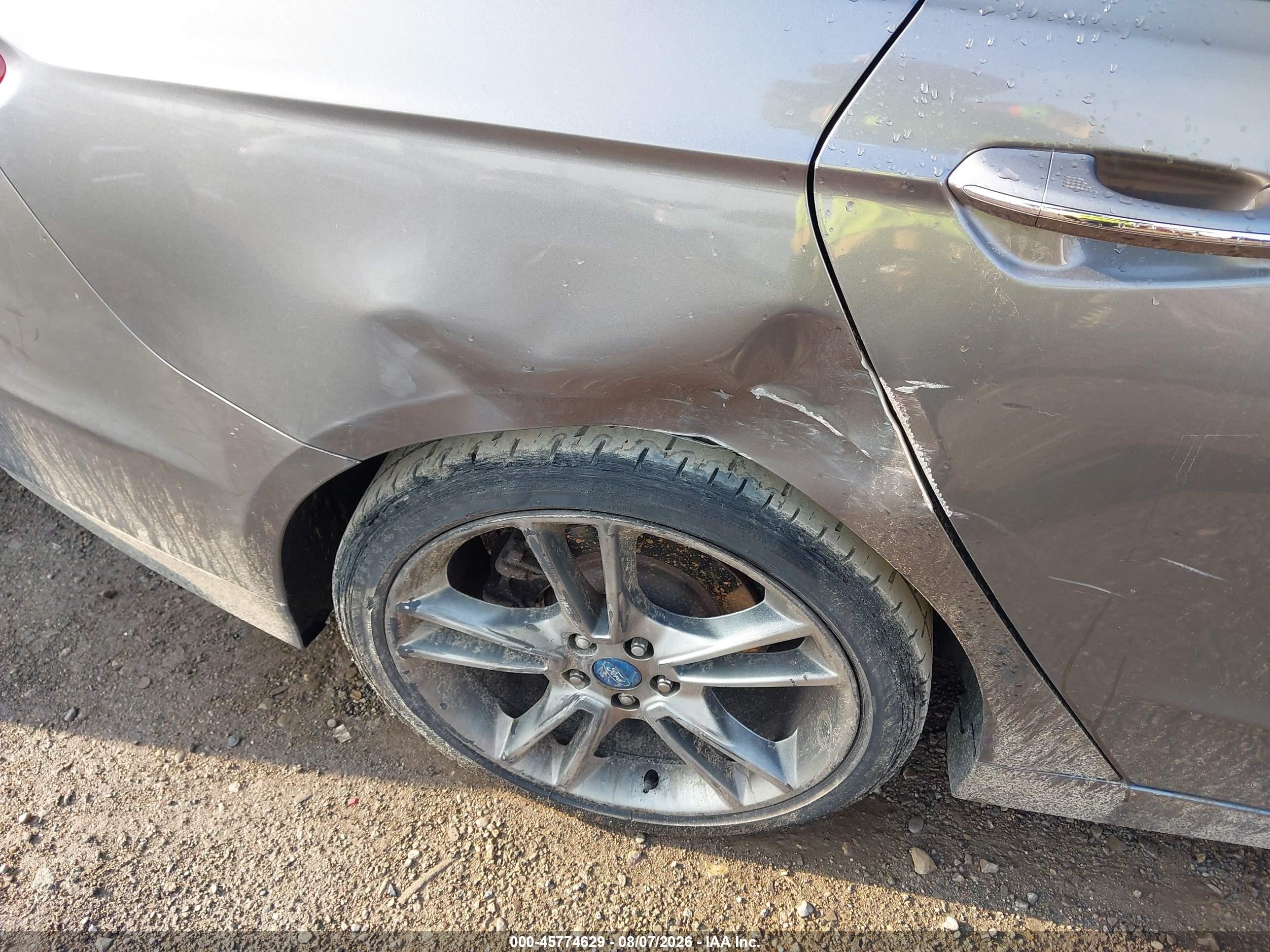 2013 Ford Fusion Titanium Серый vin: 3FA6P0K96DR134721
