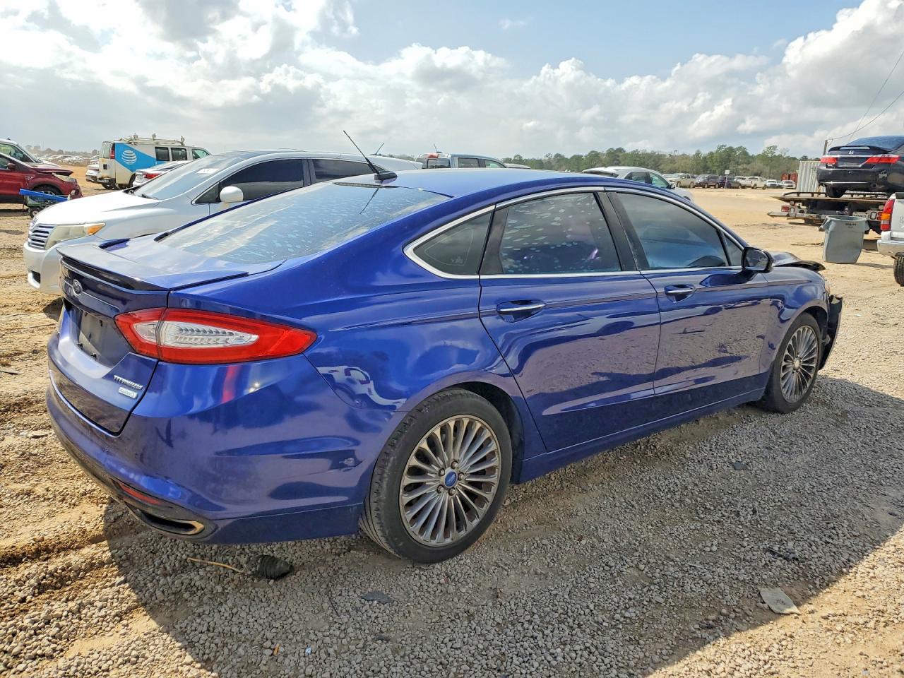 2013 Ford Fusion Titanium Blue vin: 3FA6P0K96DR149333