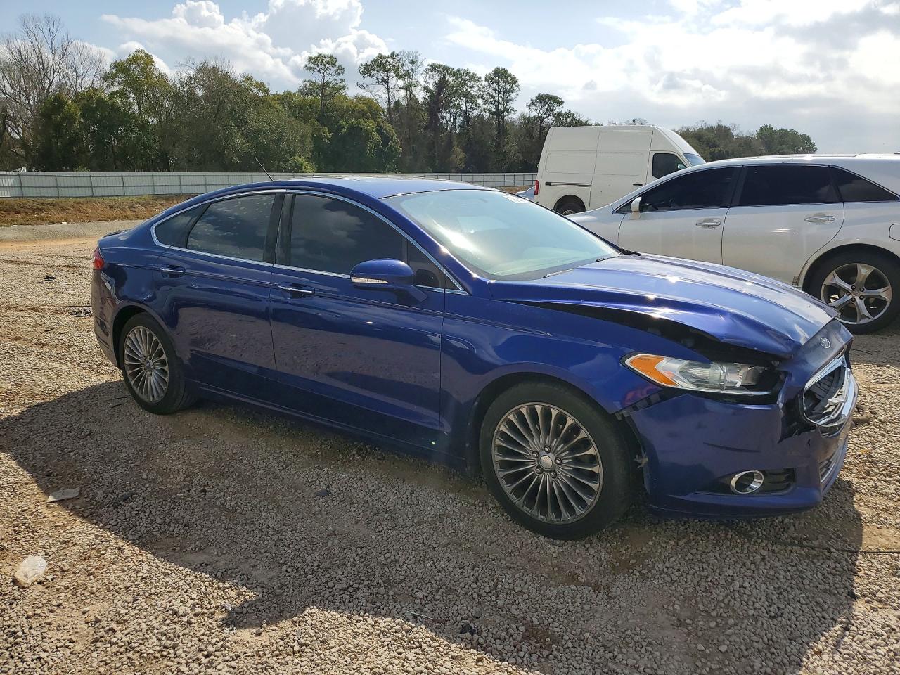 2013 Ford Fusion Titanium Blue vin: 3FA6P0K96DR149333