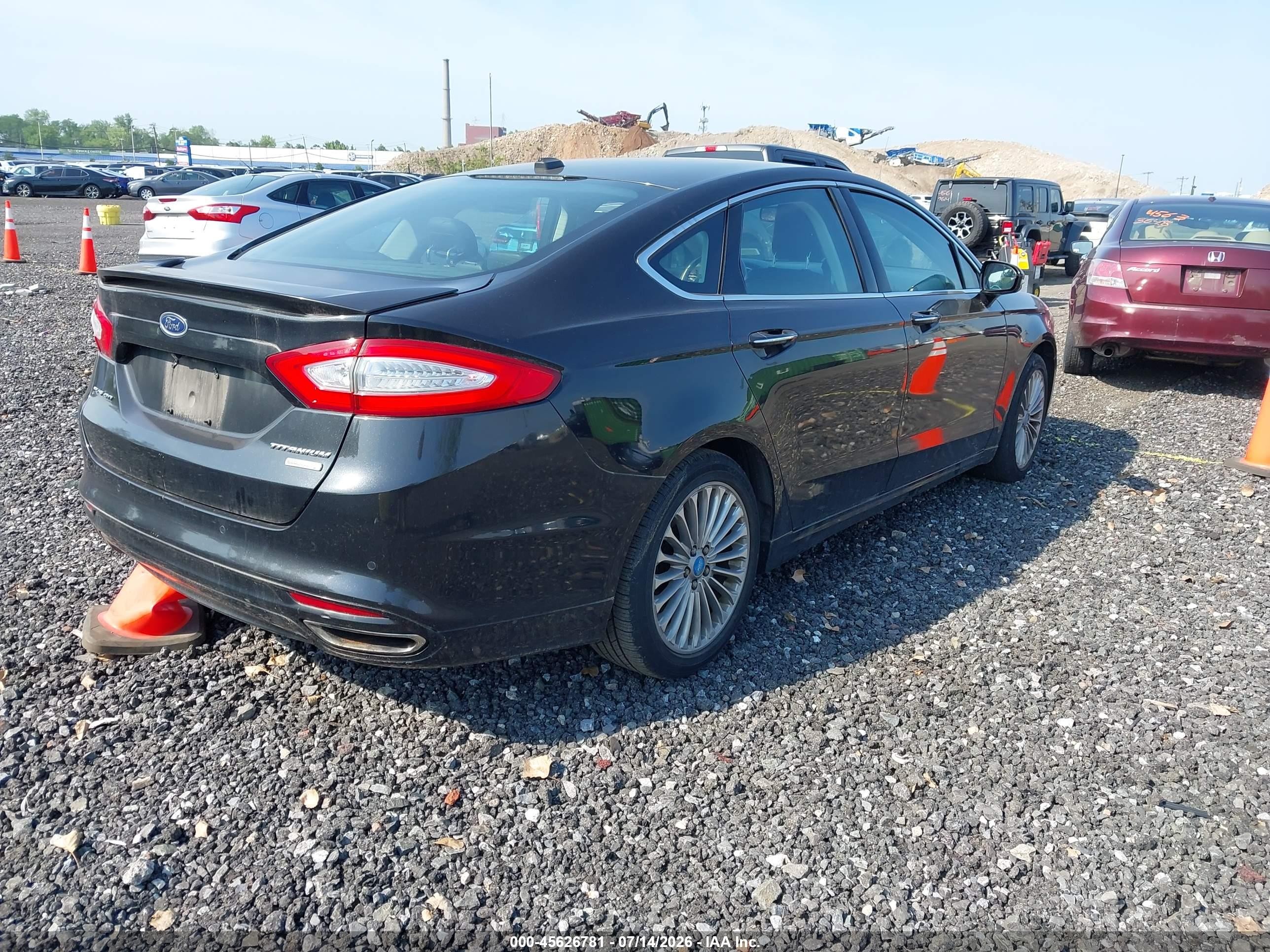 2013 Ford Fusion Titanium Black vin: 3FA6P0K96DR196961