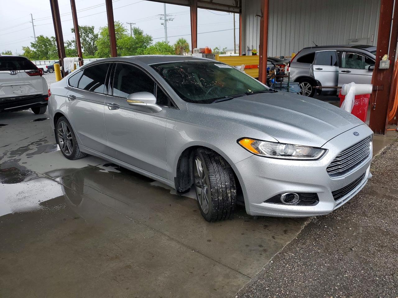 2013 Ford Fusion Titanium Серебряный vin: 3FA6P0K96DR308853