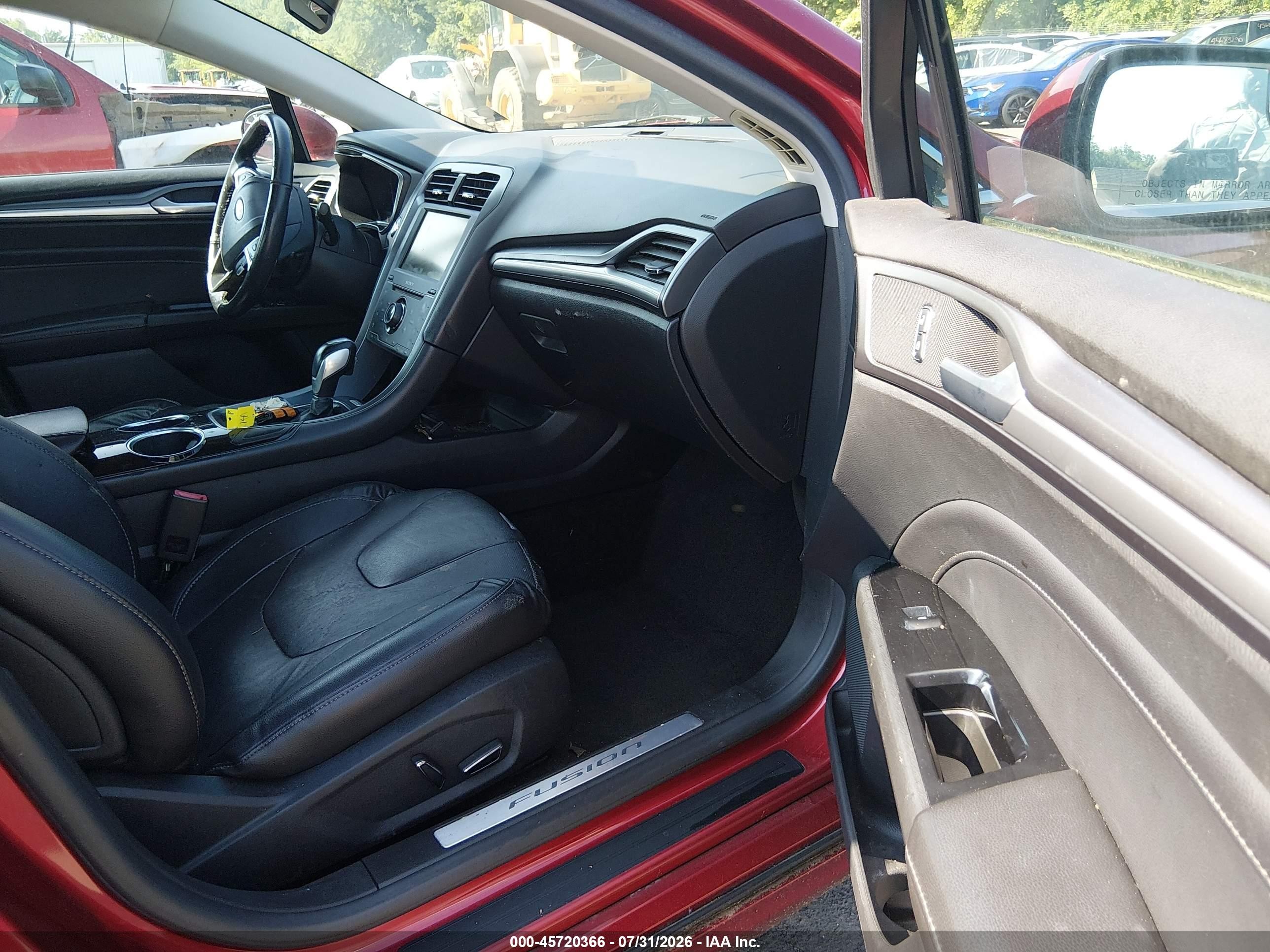 2013 Ford Fusion Titanium Red vin: 3FA6P0K96DR335115