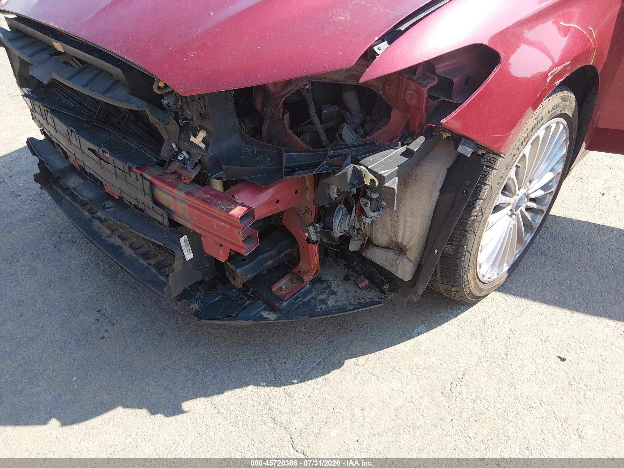 2013 Ford Fusion Titanium Red vin: 3FA6P0K96DR335115