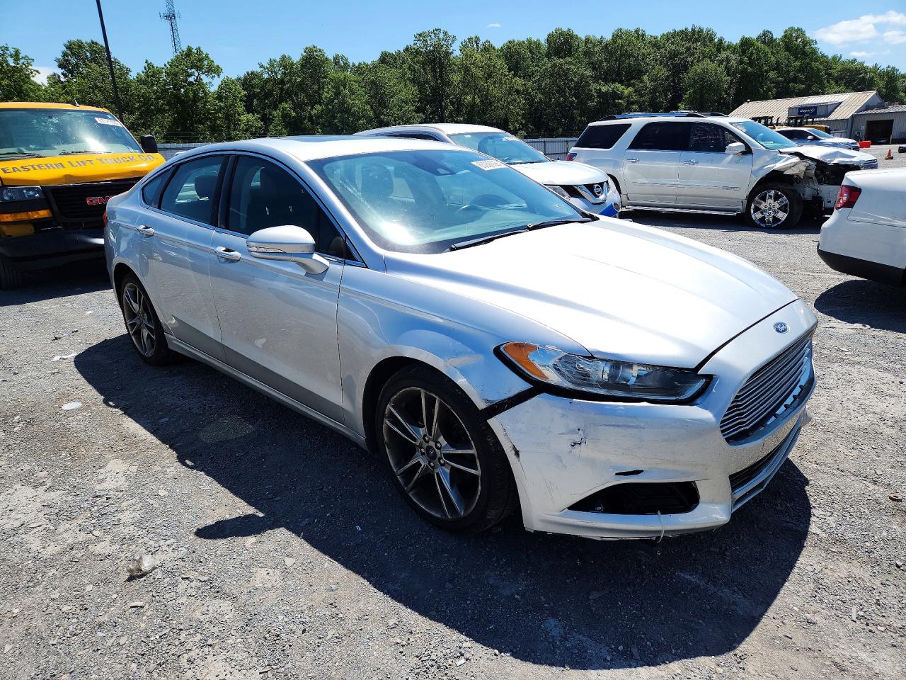 2013 Ford Fusion Titanium Silver vin: 3FA6P0K96DR374898