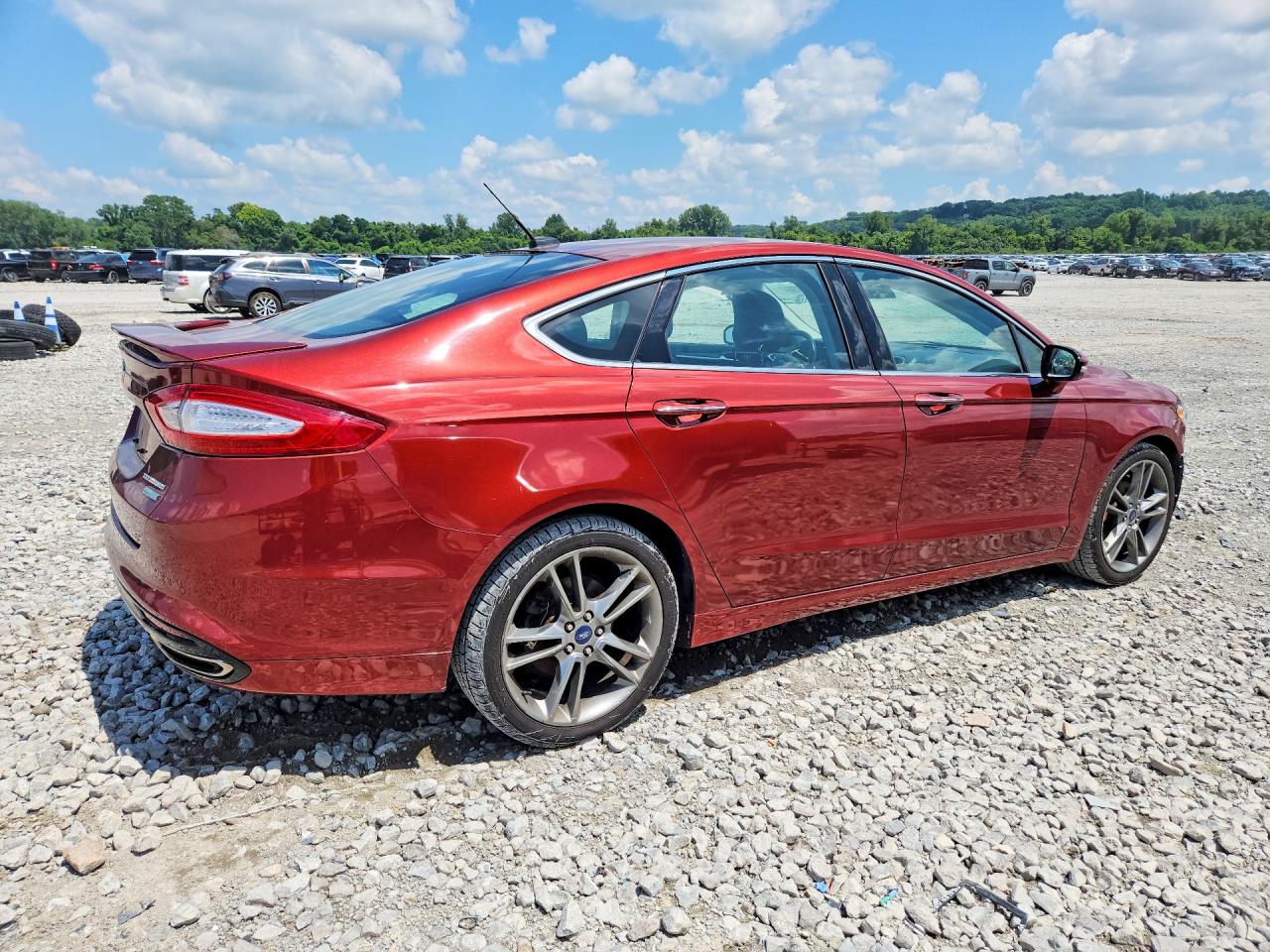 2014 Ford Fusion Titanium Red vin: 3FA6P0K96ER124014