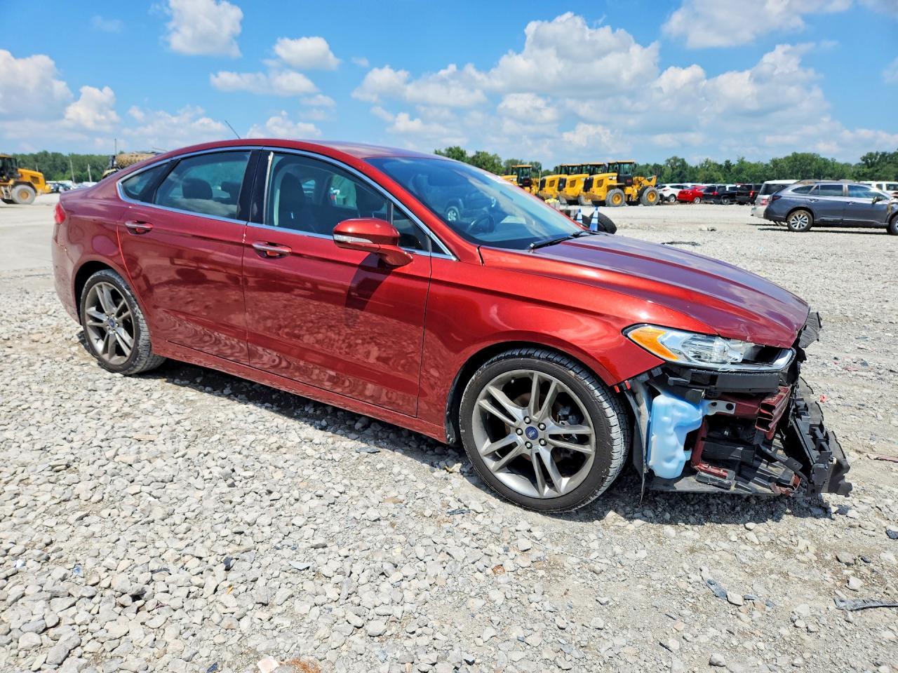 2014 Ford Fusion Titanium Red vin: 3FA6P0K96ER124014