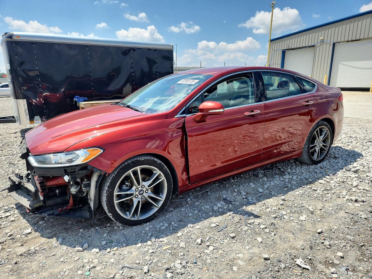 2014 Ford Fusion Titanium Red vin: 3FA6P0K96ER124014