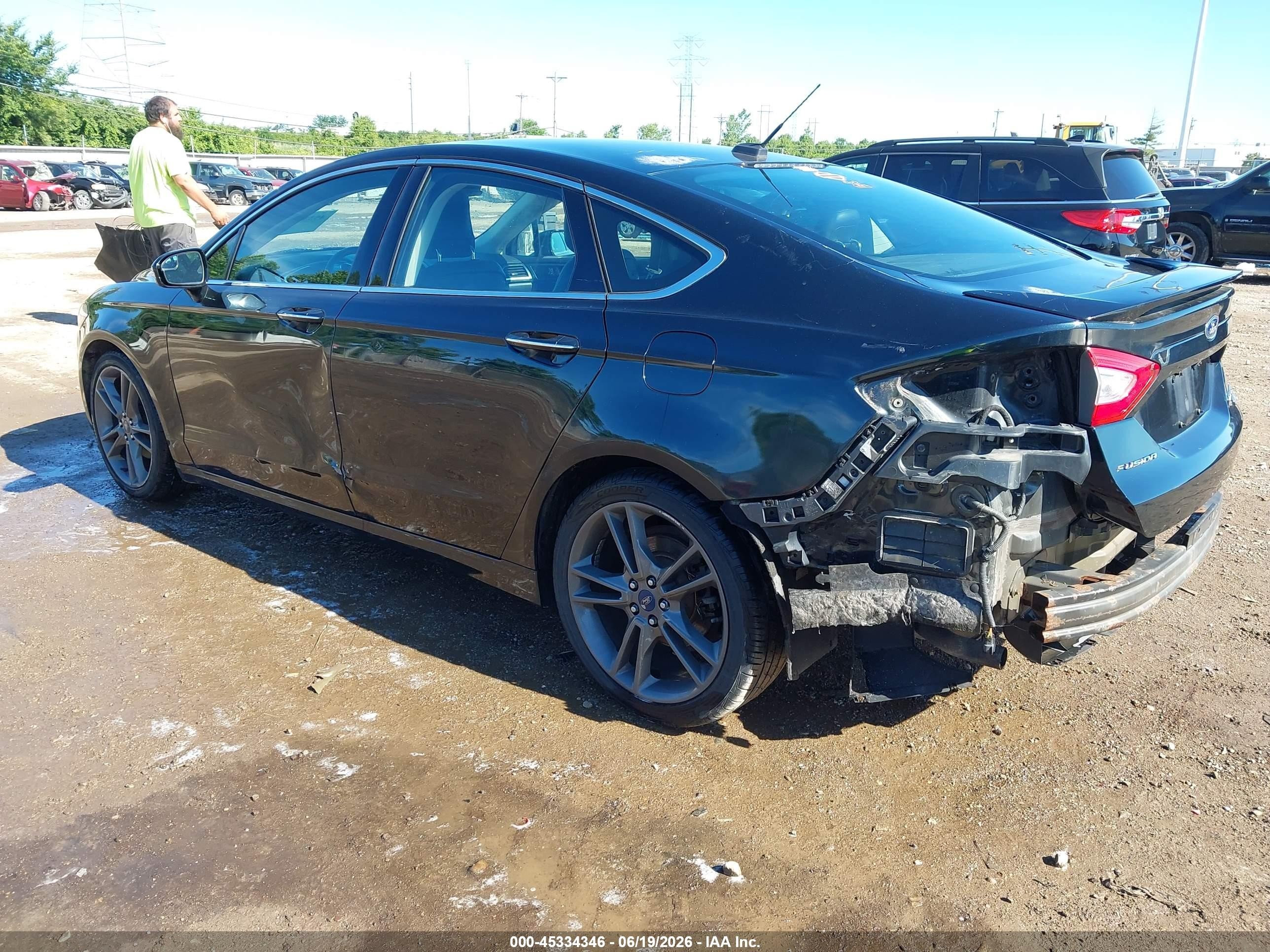 2014 Ford Fusion Titanium Black vin: 3FA6P0K96ER200217