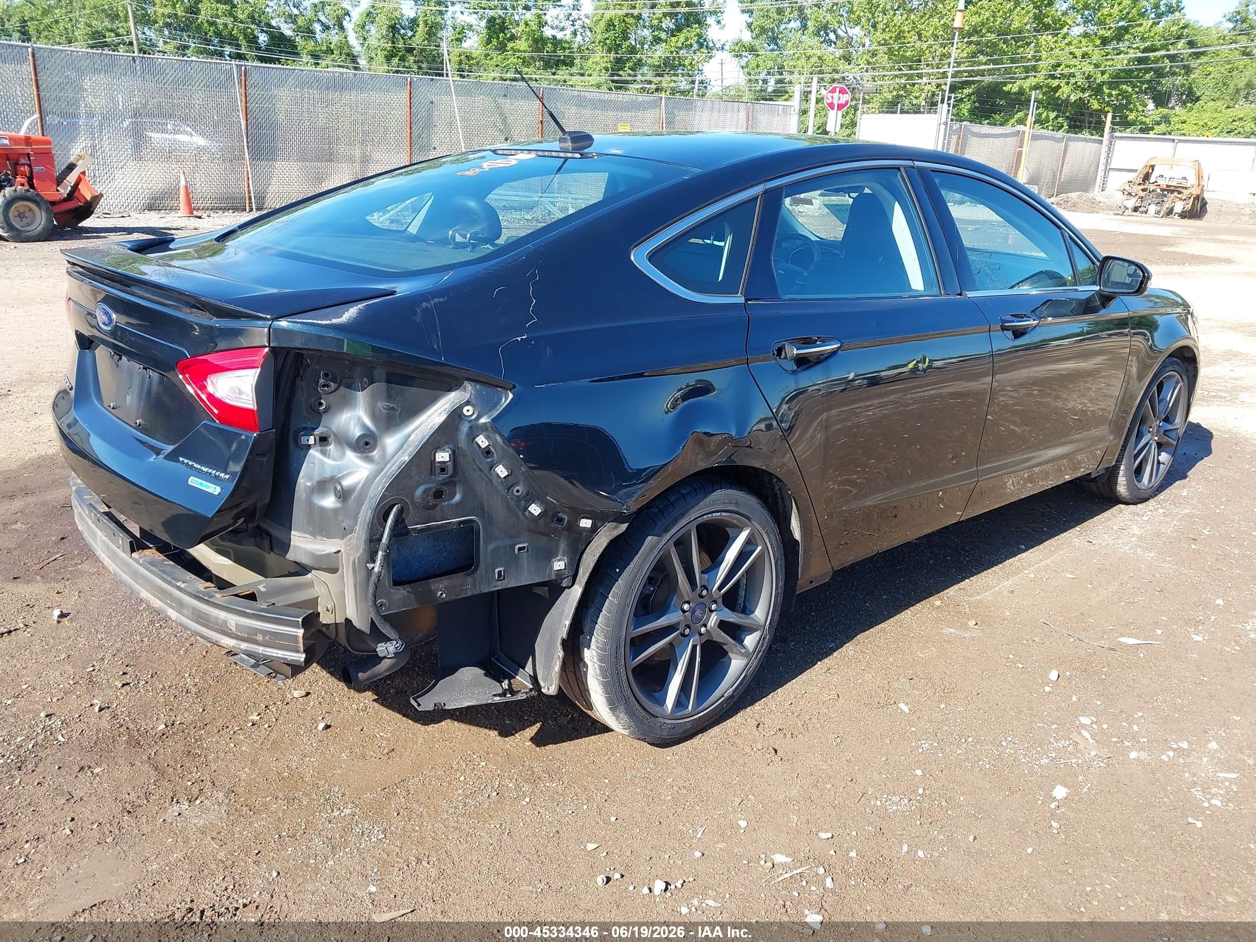 2014 Ford Fusion Titanium Black vin: 3FA6P0K96ER200217