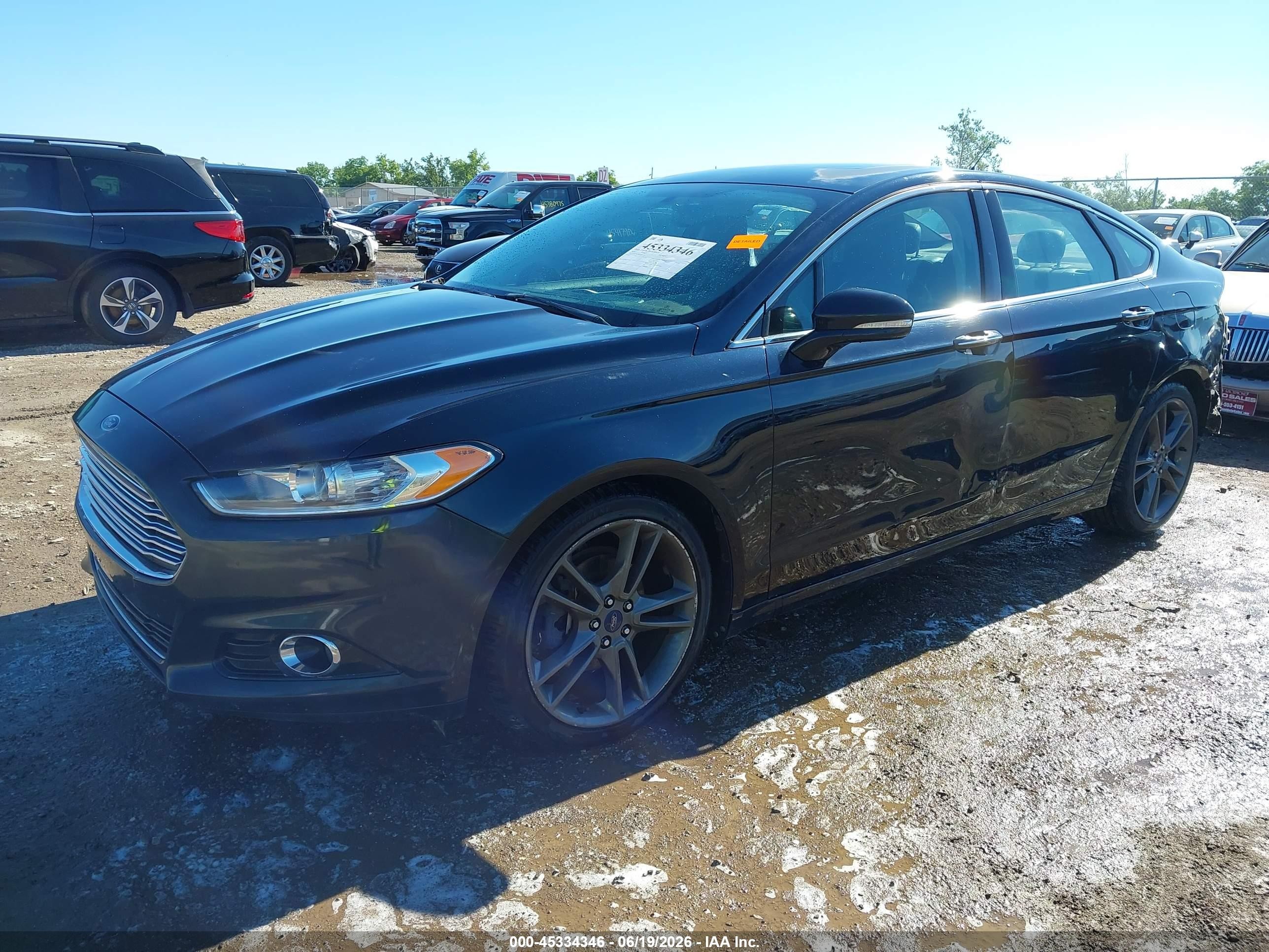 2014 Ford Fusion Titanium Black vin: 3FA6P0K96ER200217