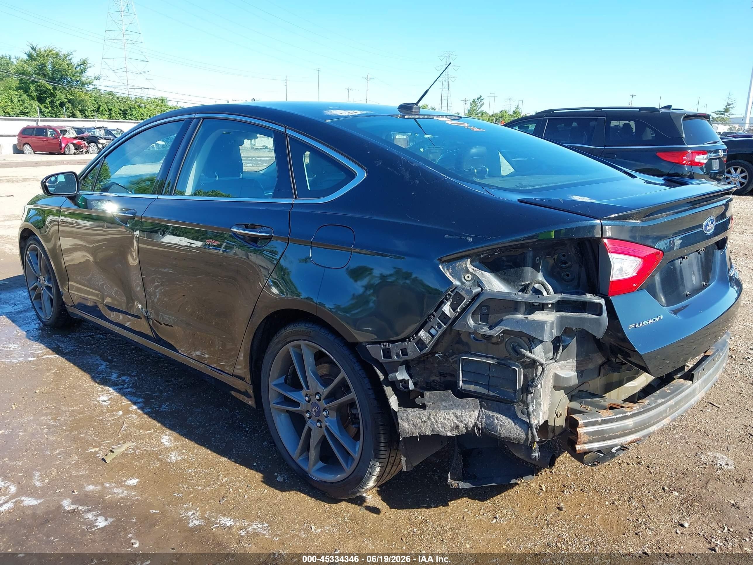 2014 Ford Fusion Titanium Black vin: 3FA6P0K96ER200217