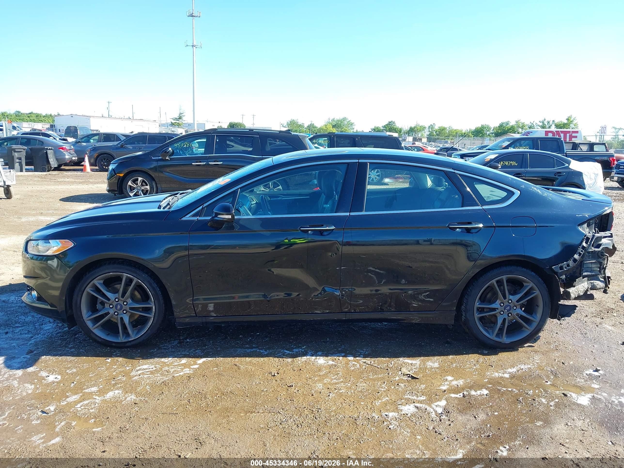 2014 Ford Fusion Titanium Black vin: 3FA6P0K96ER200217