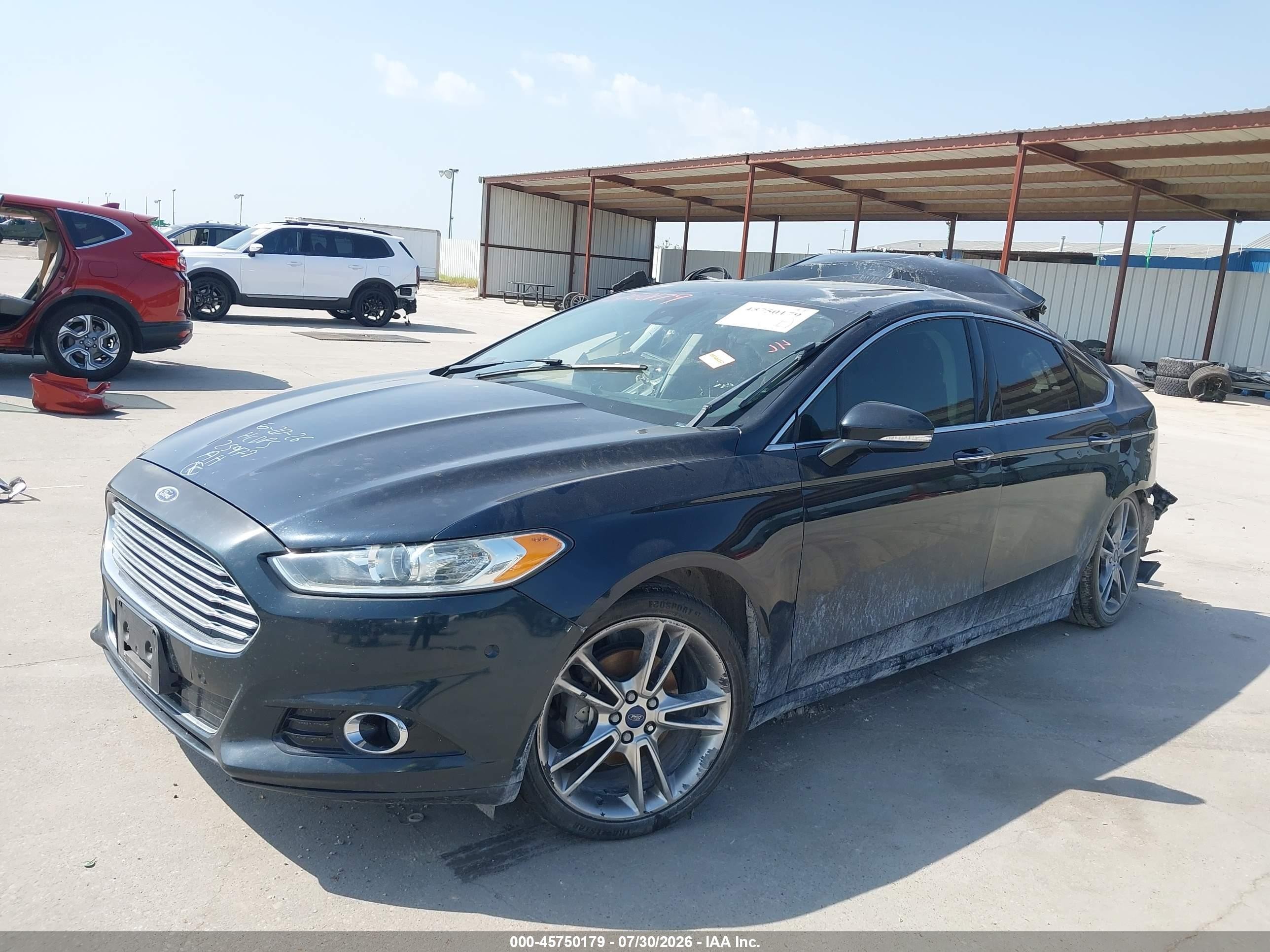 2014 Ford Fusion Titanium Black vin: 3FA6P0K96ER201397
