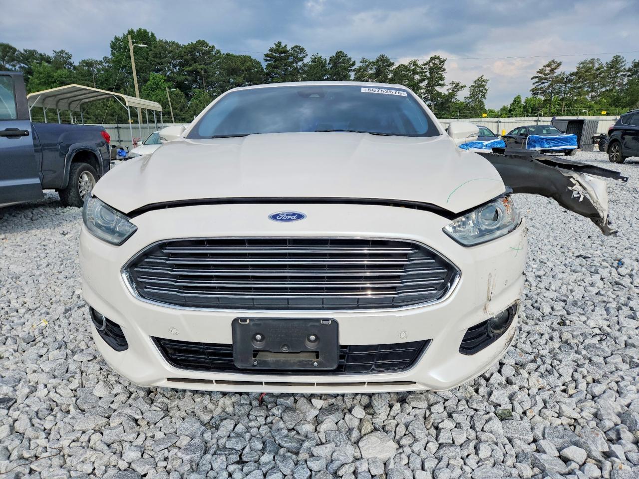 2014 Ford Fusion Titanium White vin: 3FA6P0K96ER212433