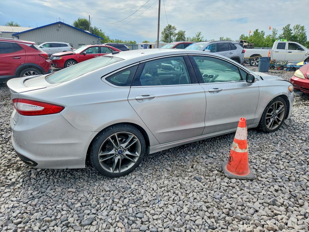 2014 Ford Fusion Titanium Silver vin: 3FA6P0K96ER218670