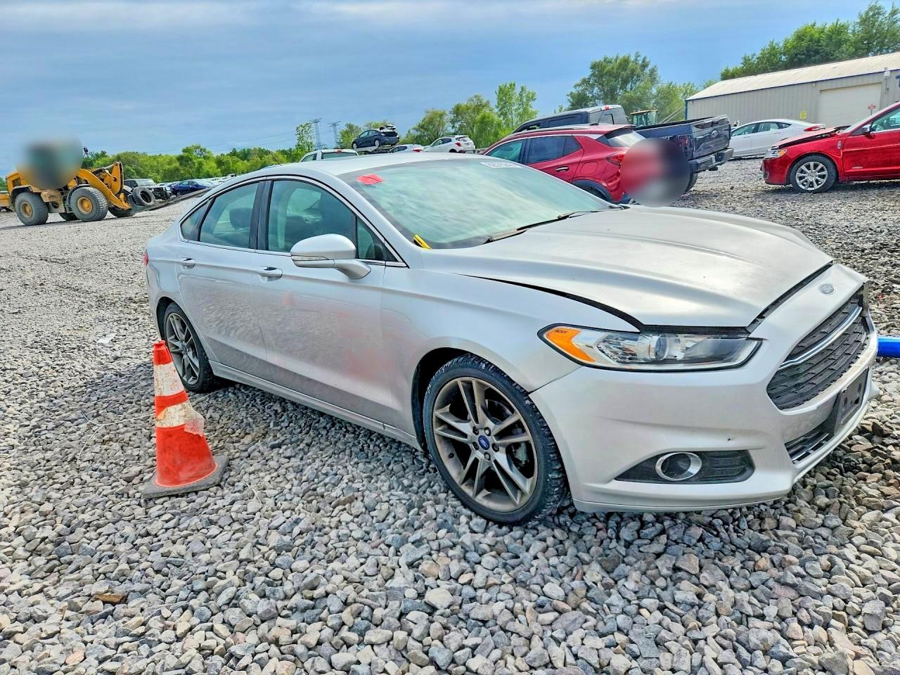 2014 Ford Fusion Titanium Silver vin: 3FA6P0K96ER218670