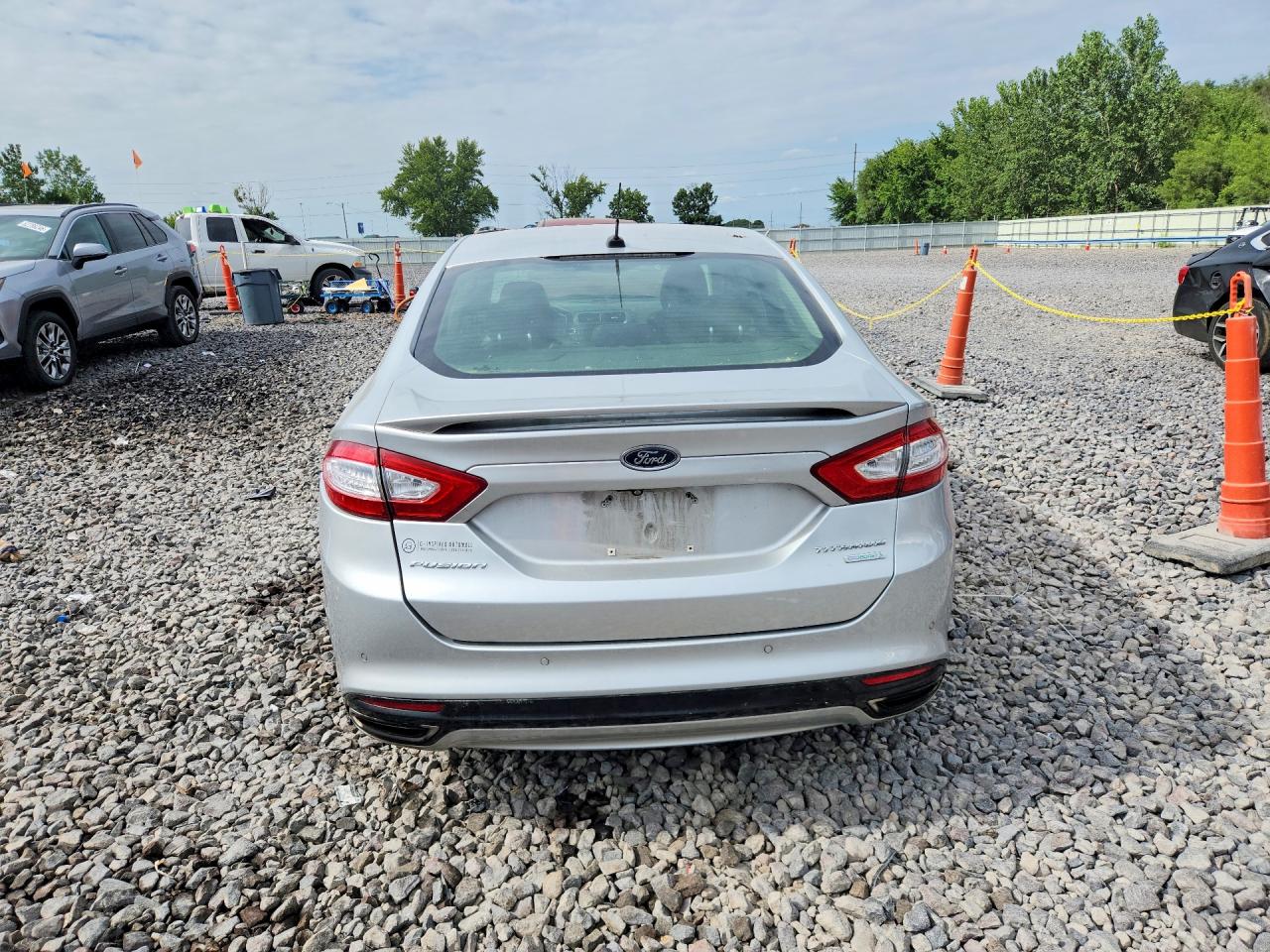2014 Ford Fusion Titanium Silver vin: 3FA6P0K96ER218670