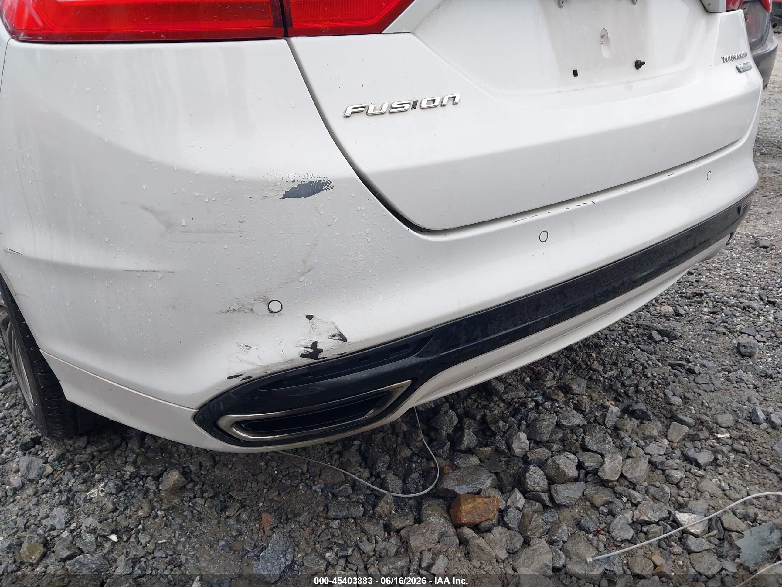 2014 Ford Fusion Titanium White vin: 3FA6P0K96ER228552