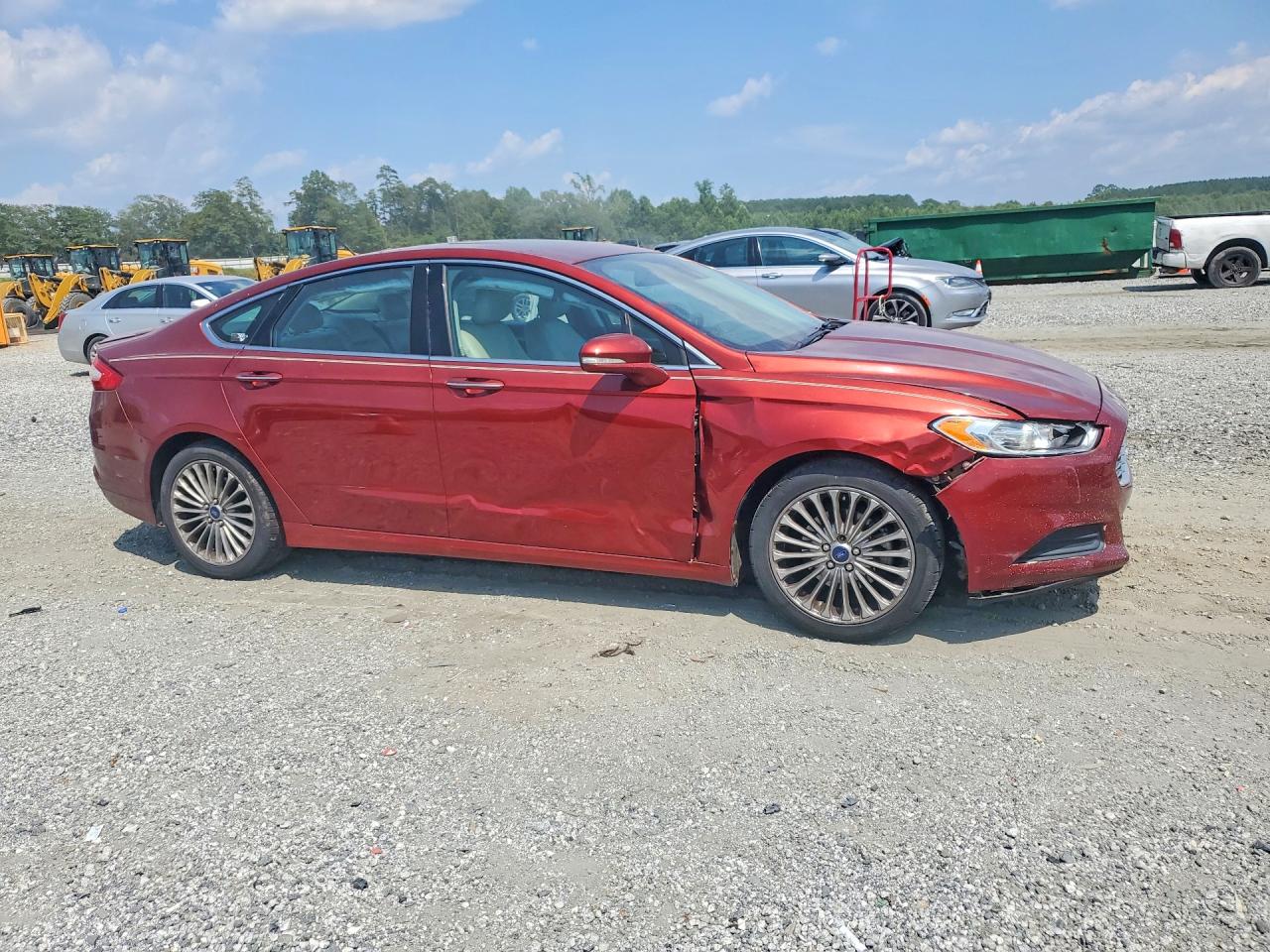 2014 Ford Fusion Titanium Red vin: 3FA6P0K96ER239339