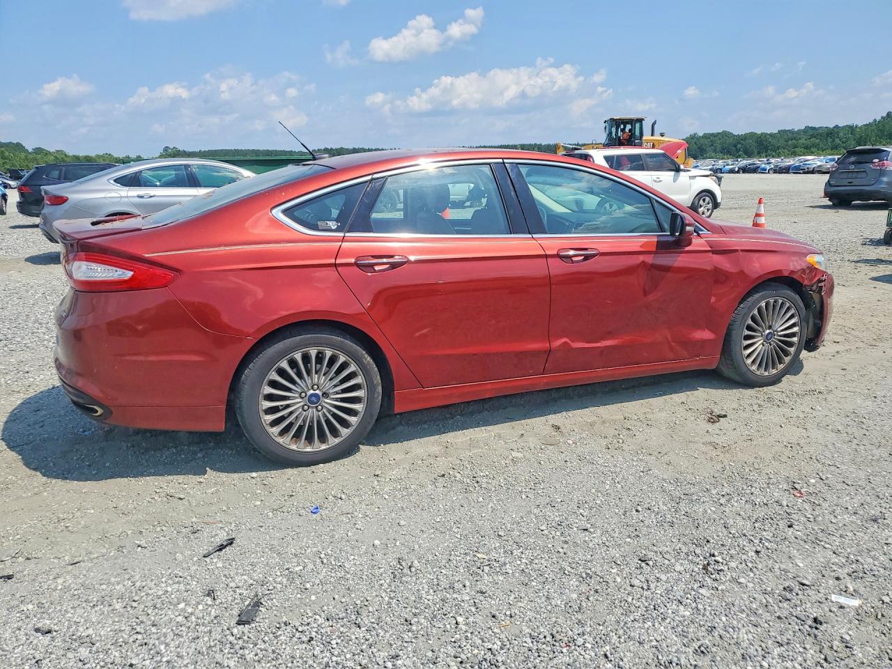 2014 Ford Fusion Titanium Red vin: 3FA6P0K96ER239339