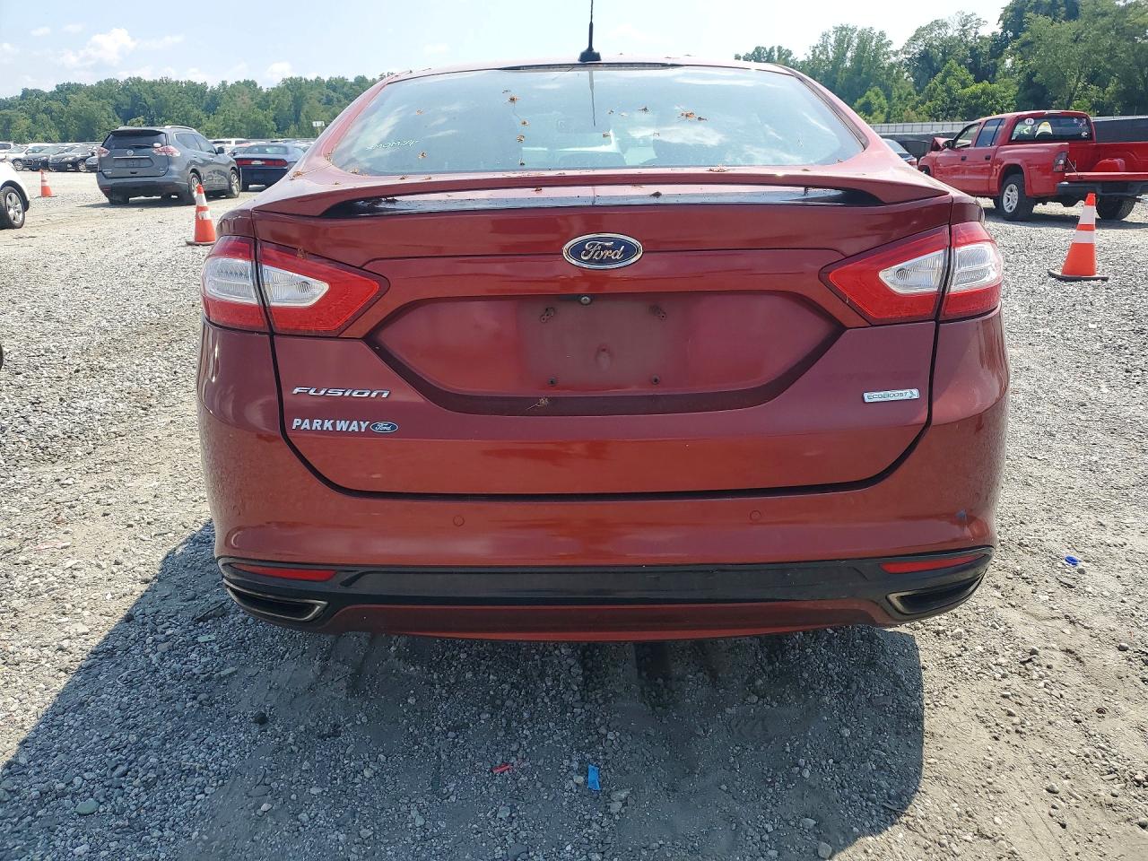2014 Ford Fusion Titanium Red vin: 3FA6P0K96ER239339