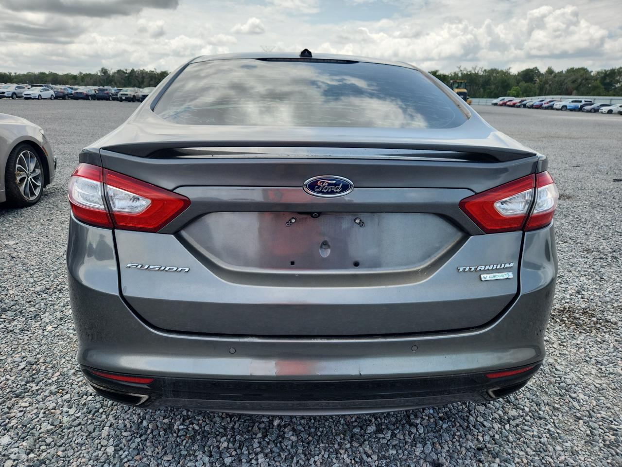 2014 Ford Fusion Titanium Серый vin: 3FA6P0K96ER271370