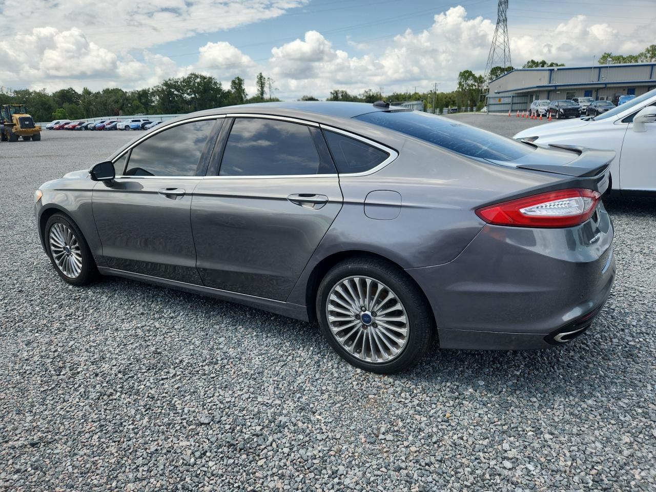 2014 Ford Fusion Titanium Серый vin: 3FA6P0K96ER271370
